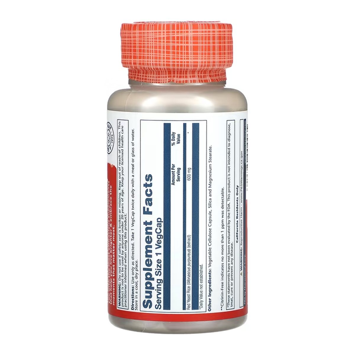 Red Yeast Rice 600mg - 45 vcaps - Зображення 2