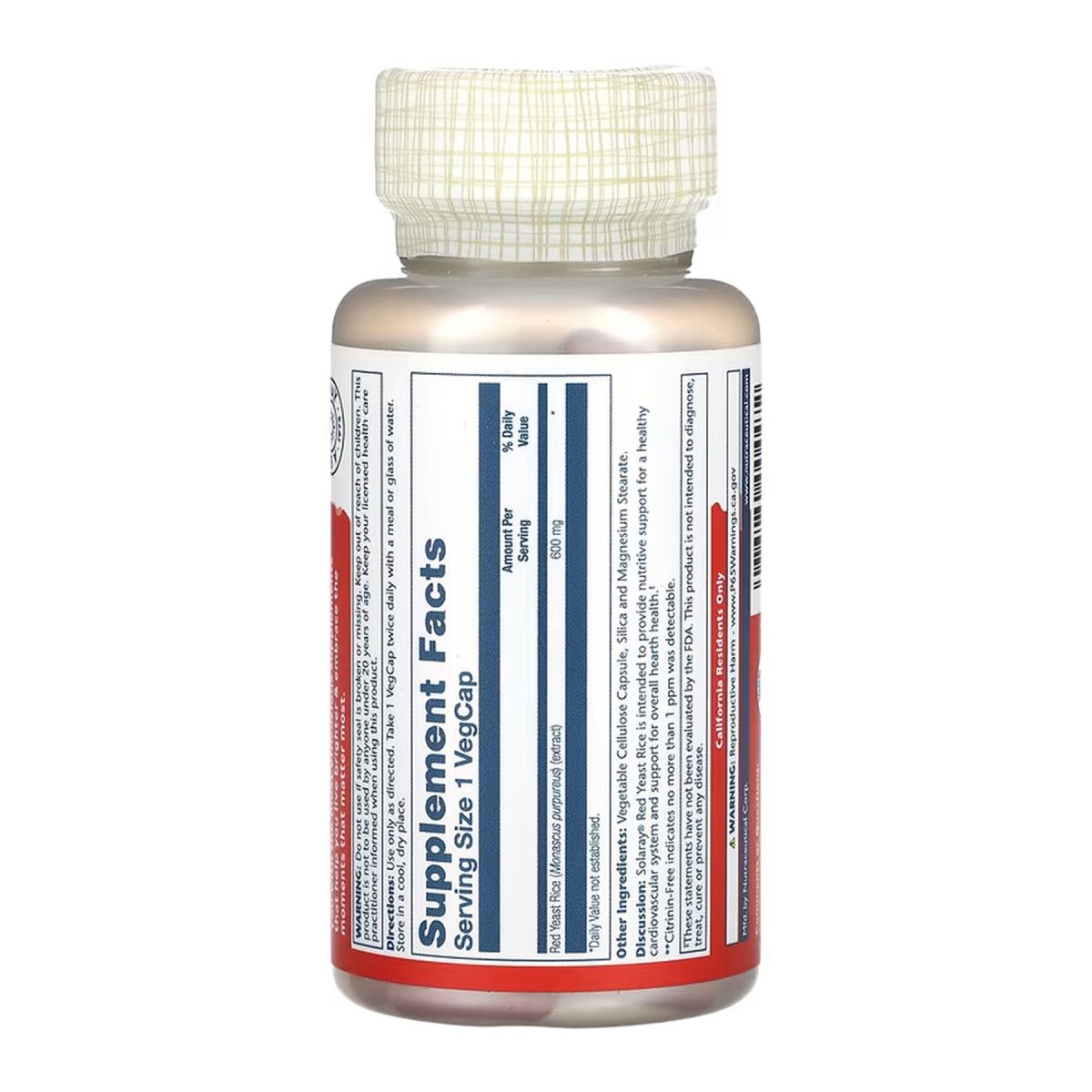 Red Yeast Rice 600mg - 90 vcaps - Зображення 2