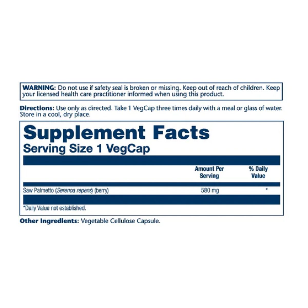 Saw Palmetto Berry 580mg - 100 vcaps - Зображення 2