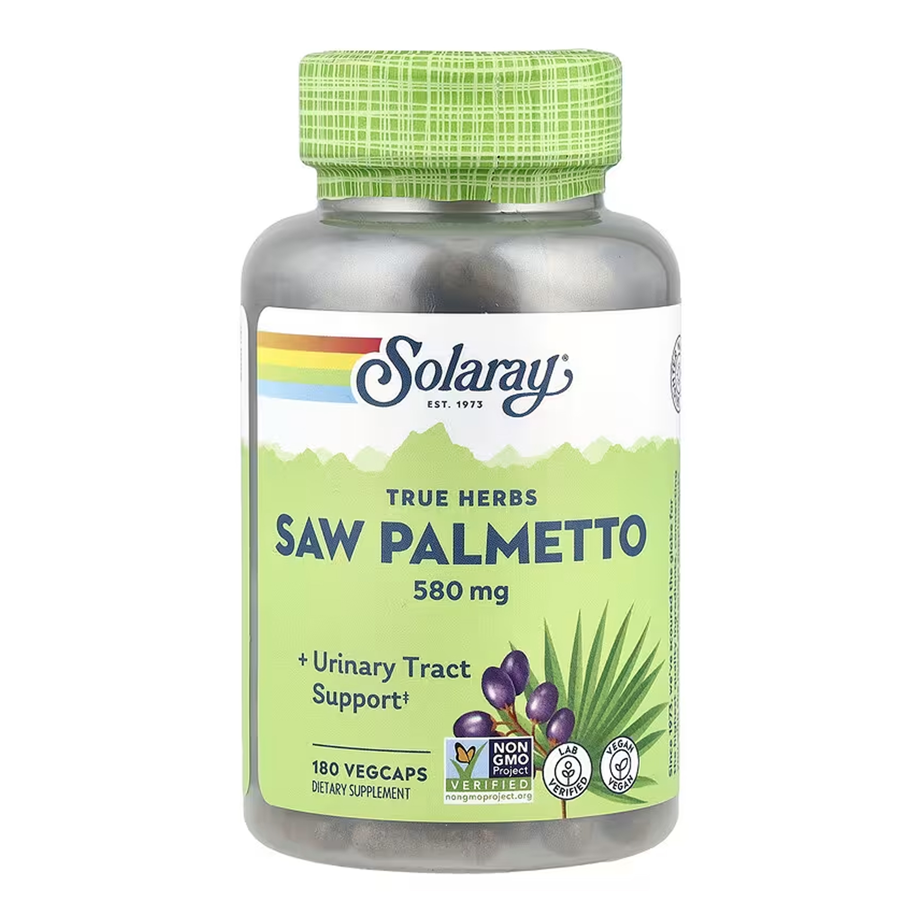 saw-palmetto-berry-580mg-180-vcaps-58076416612307_a81d8ce47d Saw Palmetto Berry 580mg - 180 vcaps - Зображення 1