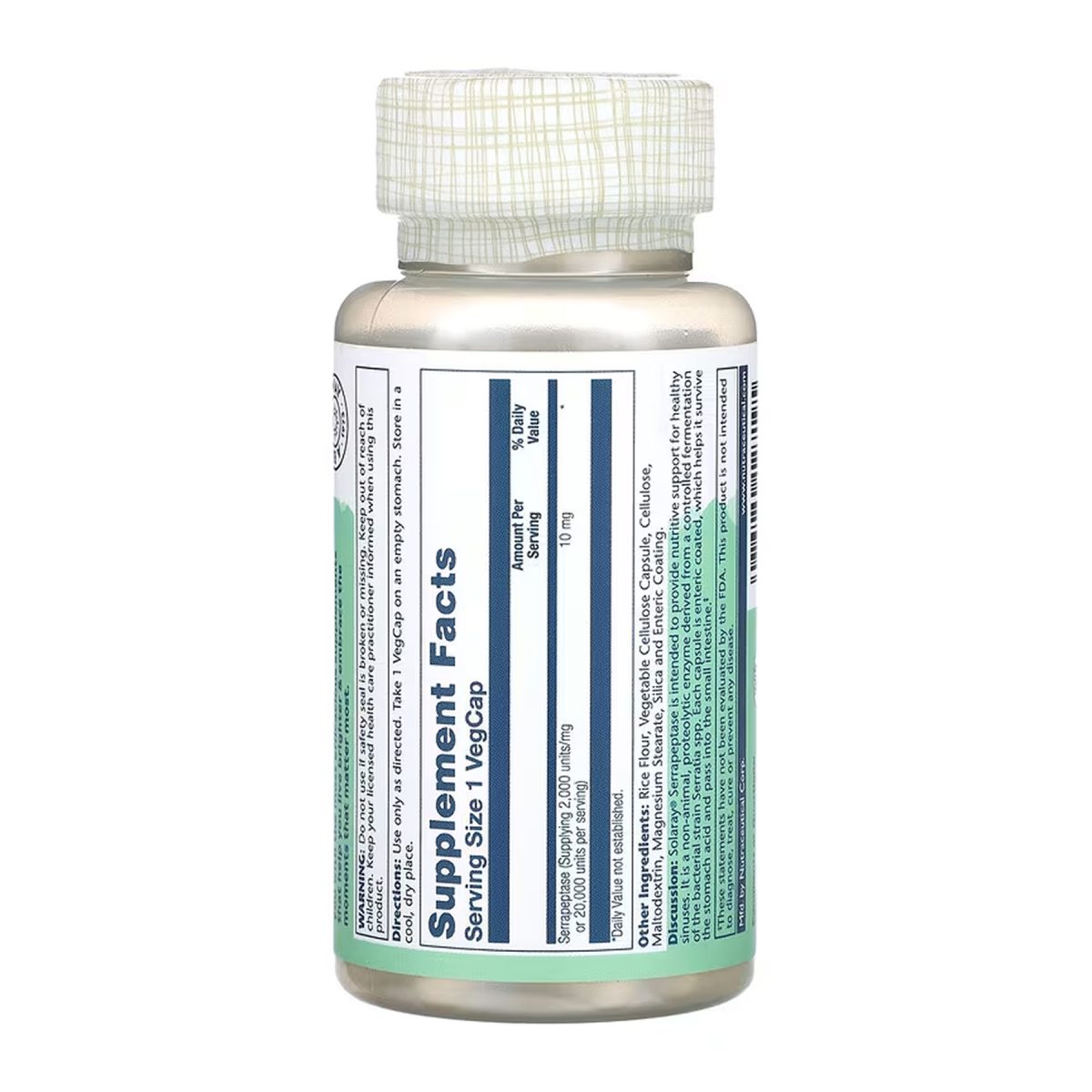Serrapeptase 10mg - 90 vcaps - Зображення 2