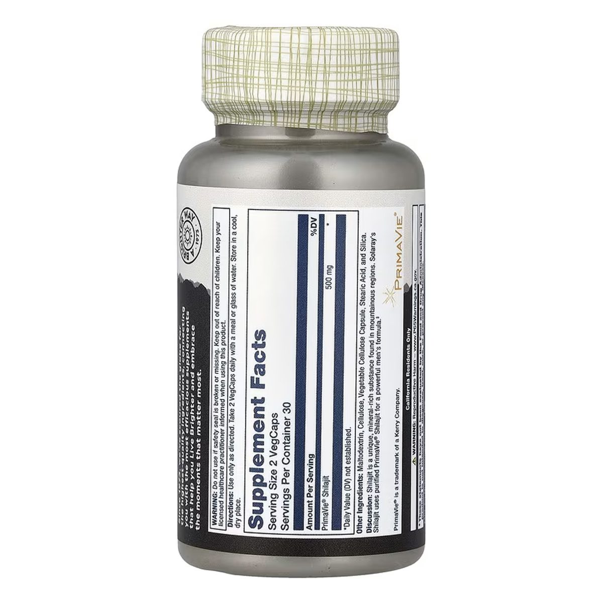 Shilajit 500mg - 60 vcaps - Зображення 2