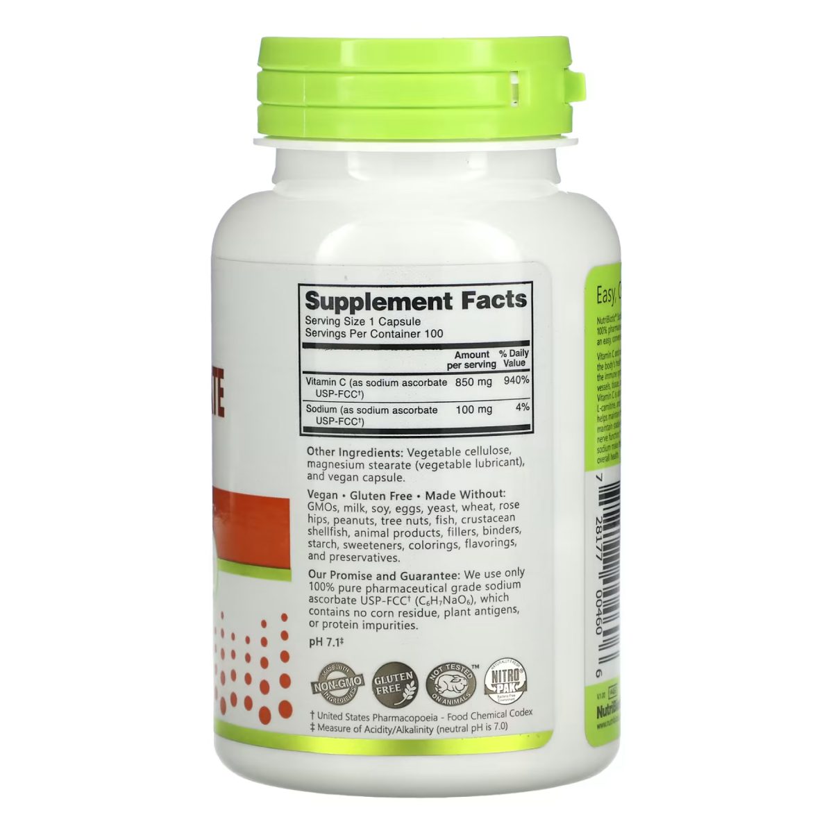 Sodium Ascorbate - 100 caps - Зображення 2