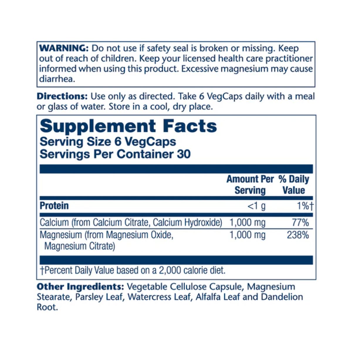 Cal-Mag Citrate - 180 veg caps - Зображення 2