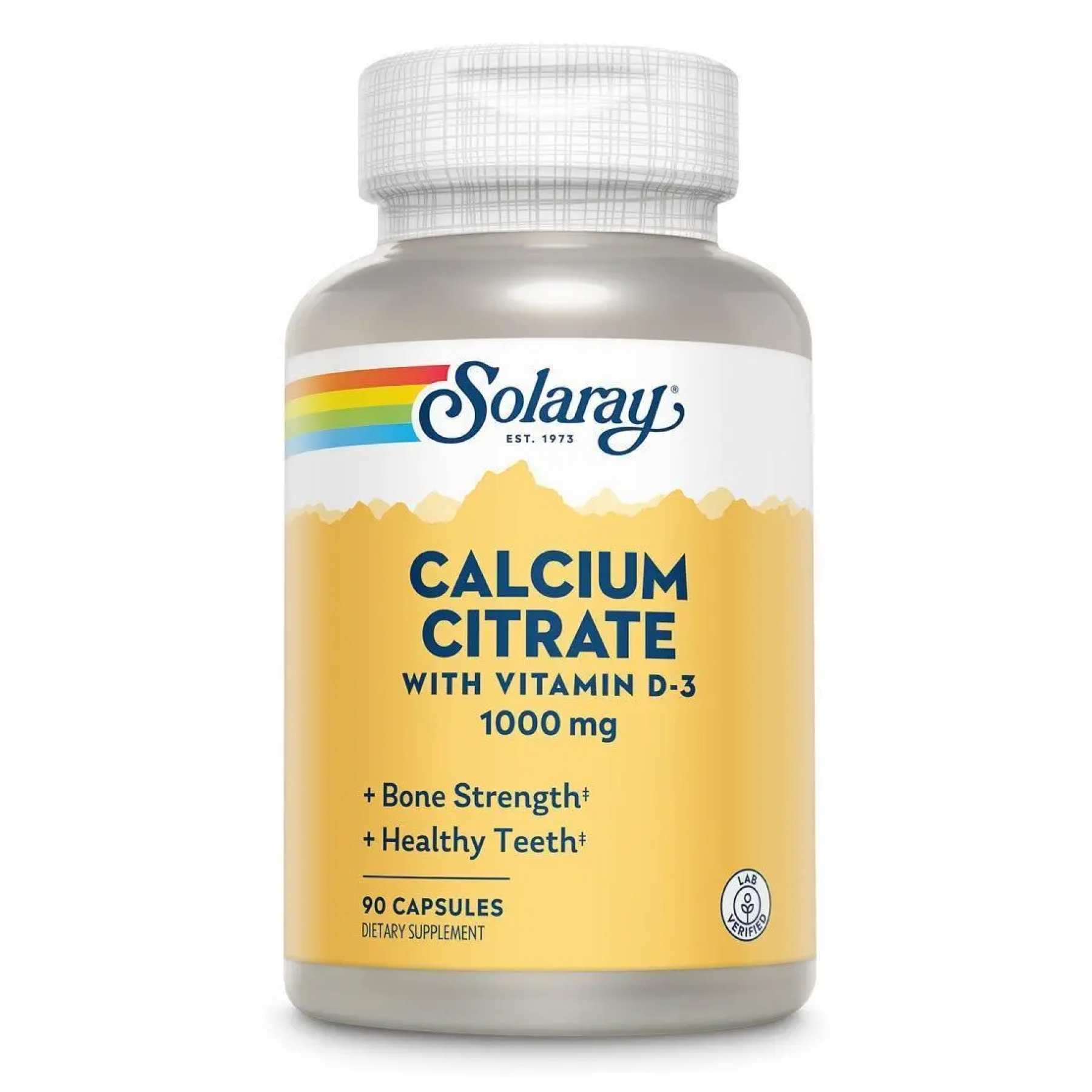 solaraycalcium-w-d3-citrate-1000mg-90-caps-86136714148626_02689c824b Calcium w/ D3 Citrate 1000mg - 90 caps - Зображення 1