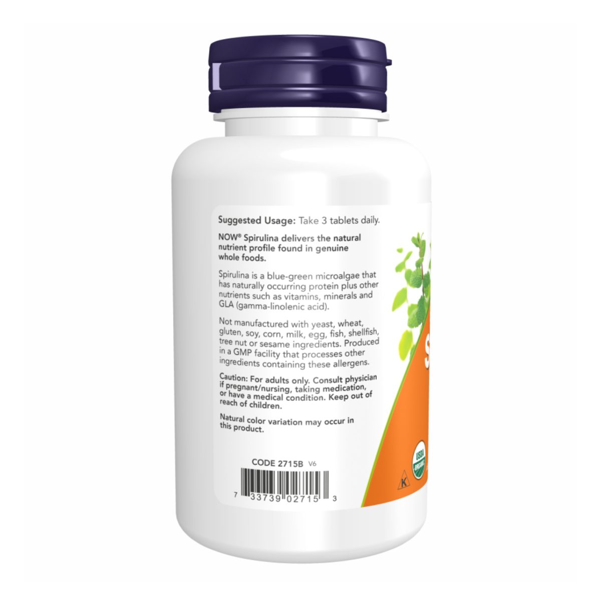 Spirulina 1000mg - 240 tabs - Зображення 3