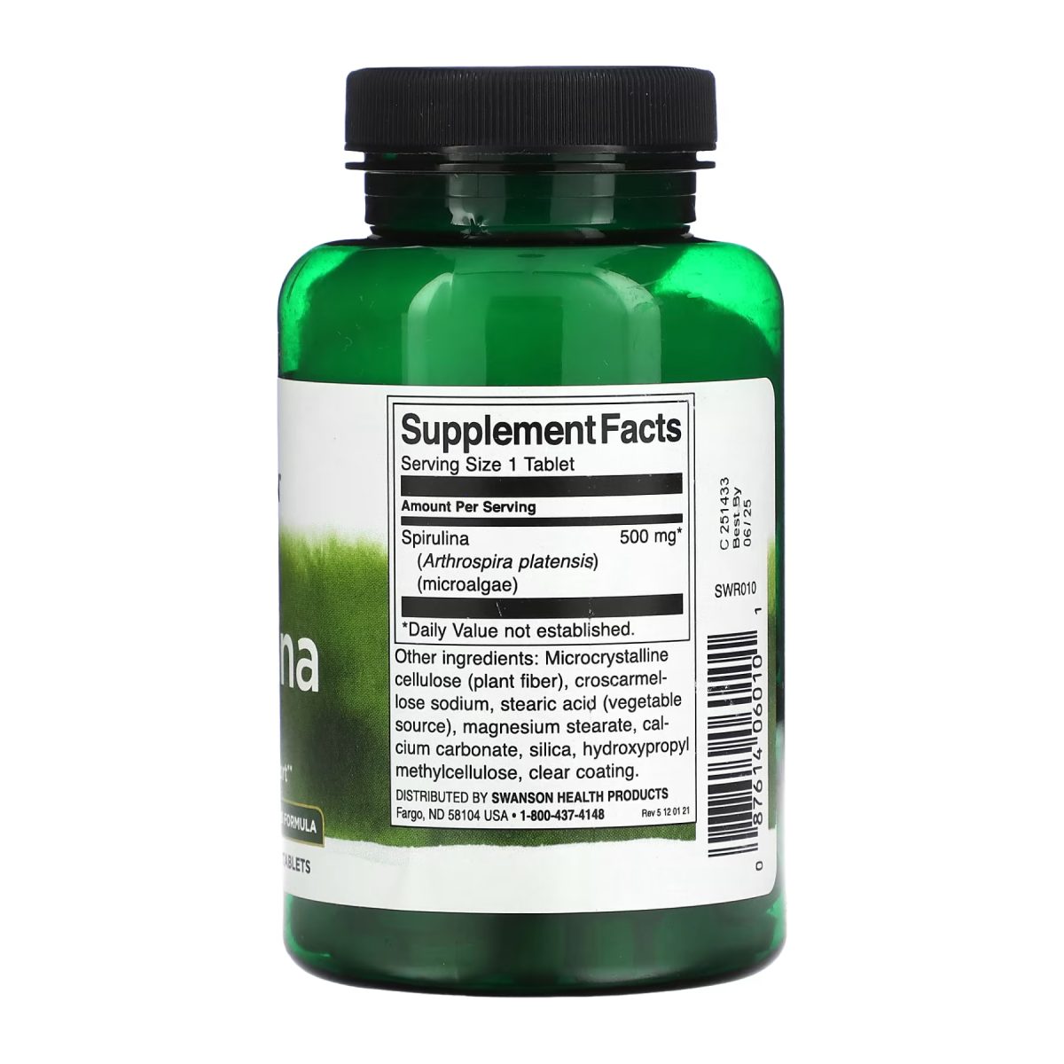 Spirulina 500mg - 180 tabs - Зображення 2