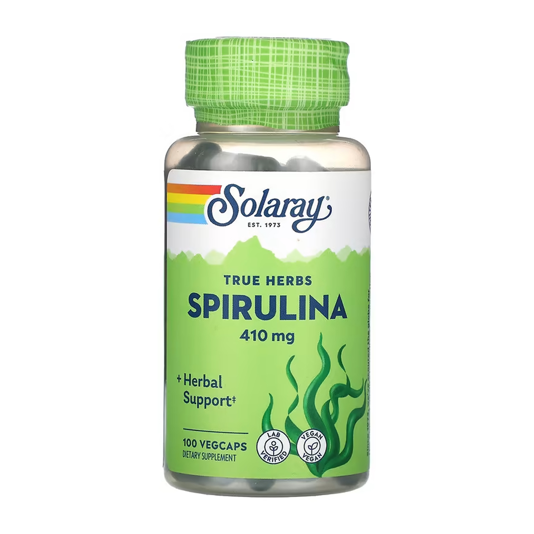 spirulina-algae-410mg-100-vcaps-45605867051096_57b207e10d Spirulina Algae 410mg - 100 vcaps - Зображення 1