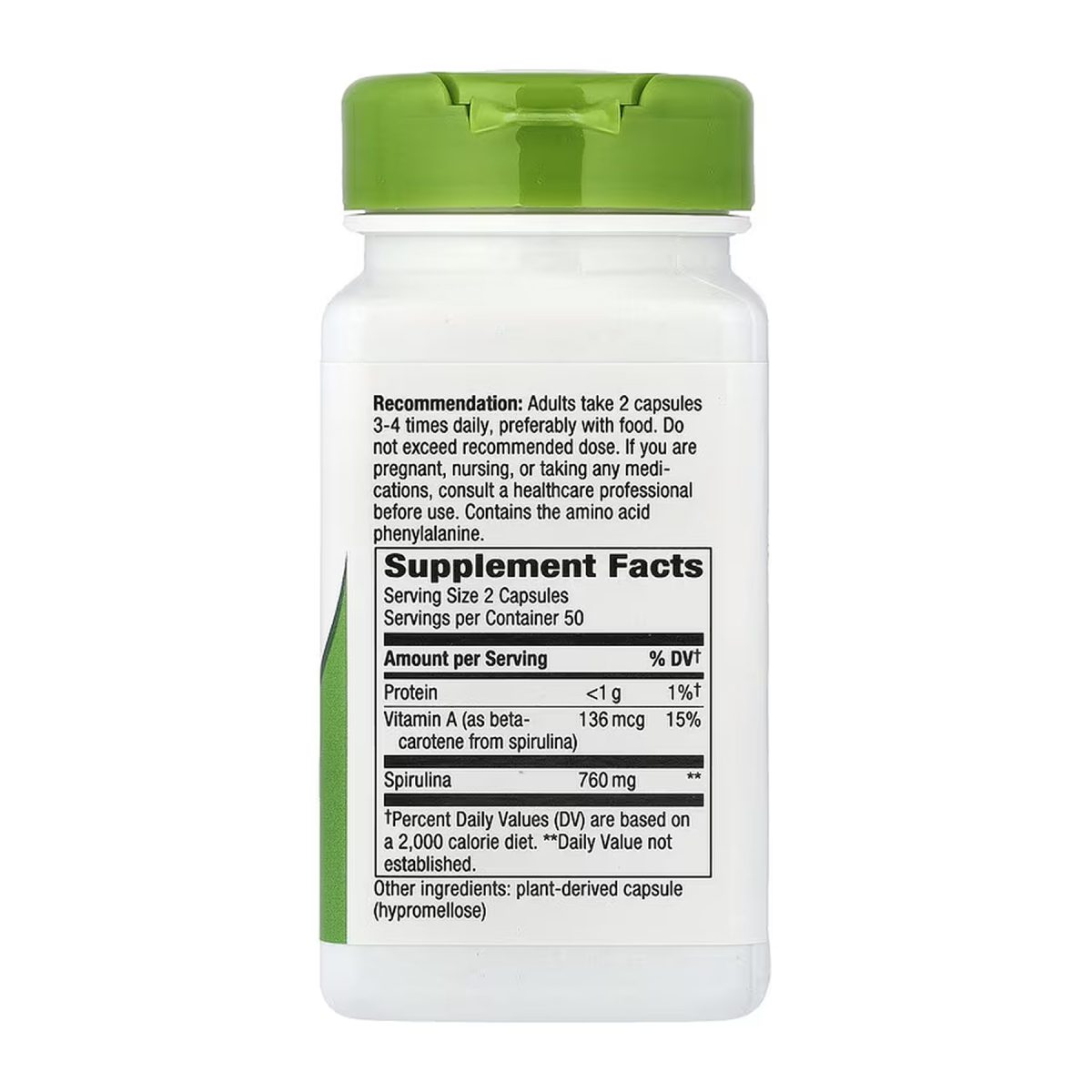 Spirulina Micro-Algae - 100 vcaps - Зображення 2
