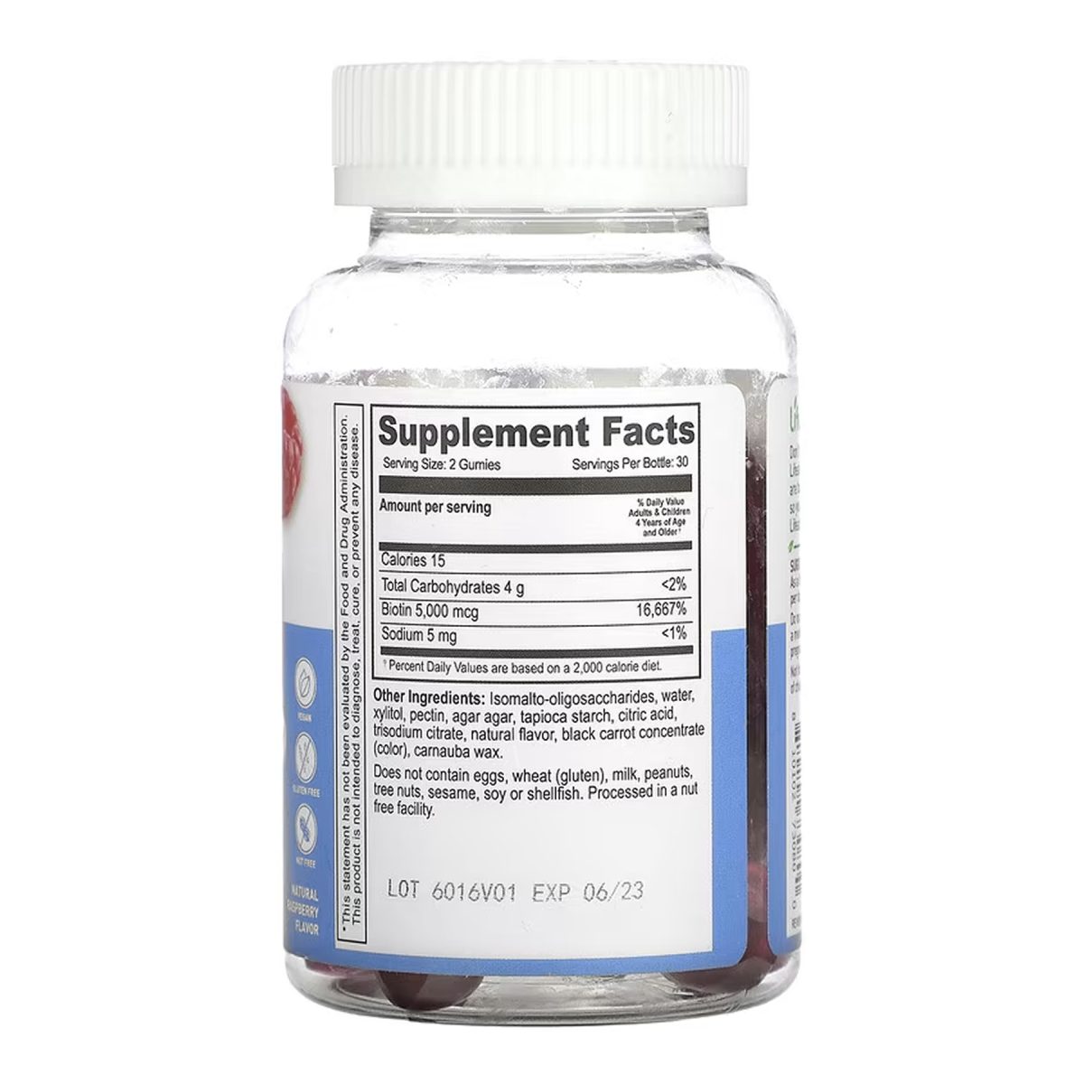 Biotin 5,000mcg Kids Sugar Free - 60 gummies - Зображення 2