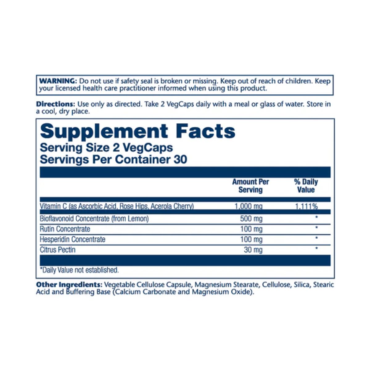 Super Bio Vitamin C 1000mg - 100 vcaps - Зображення 2