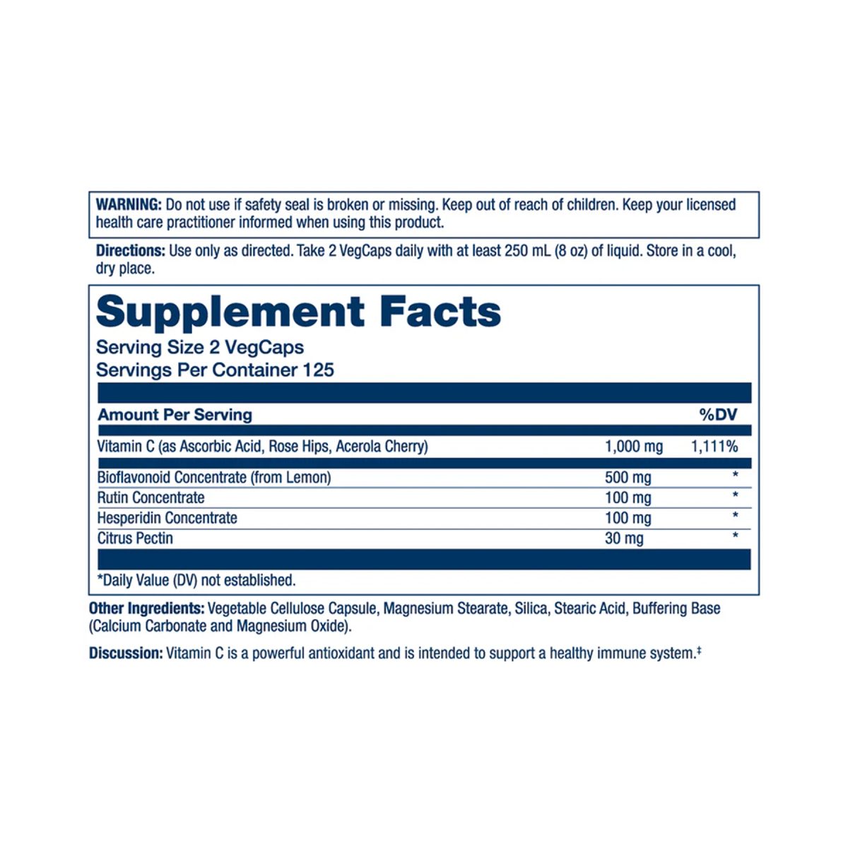 Super Bio Vitamin C 1000mg - 250 vcaps - Зображення 2