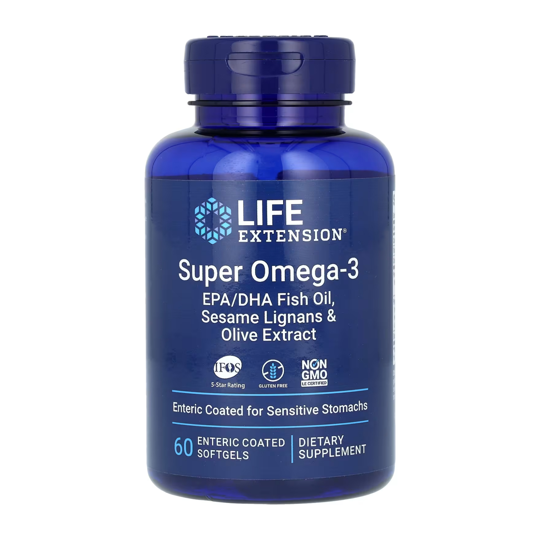 super-omega-3-epa-dha-fish-oil-sesame-lignans-olive-extract-enteric-coated60-enteric-coated-softgels-le-34250760299991_a219e4c751 Super Omega-3 EPA/DHA Fish Oil Sesame Lignans & Olive Extract Enteric Coated - 60 softgels - Зображення 1