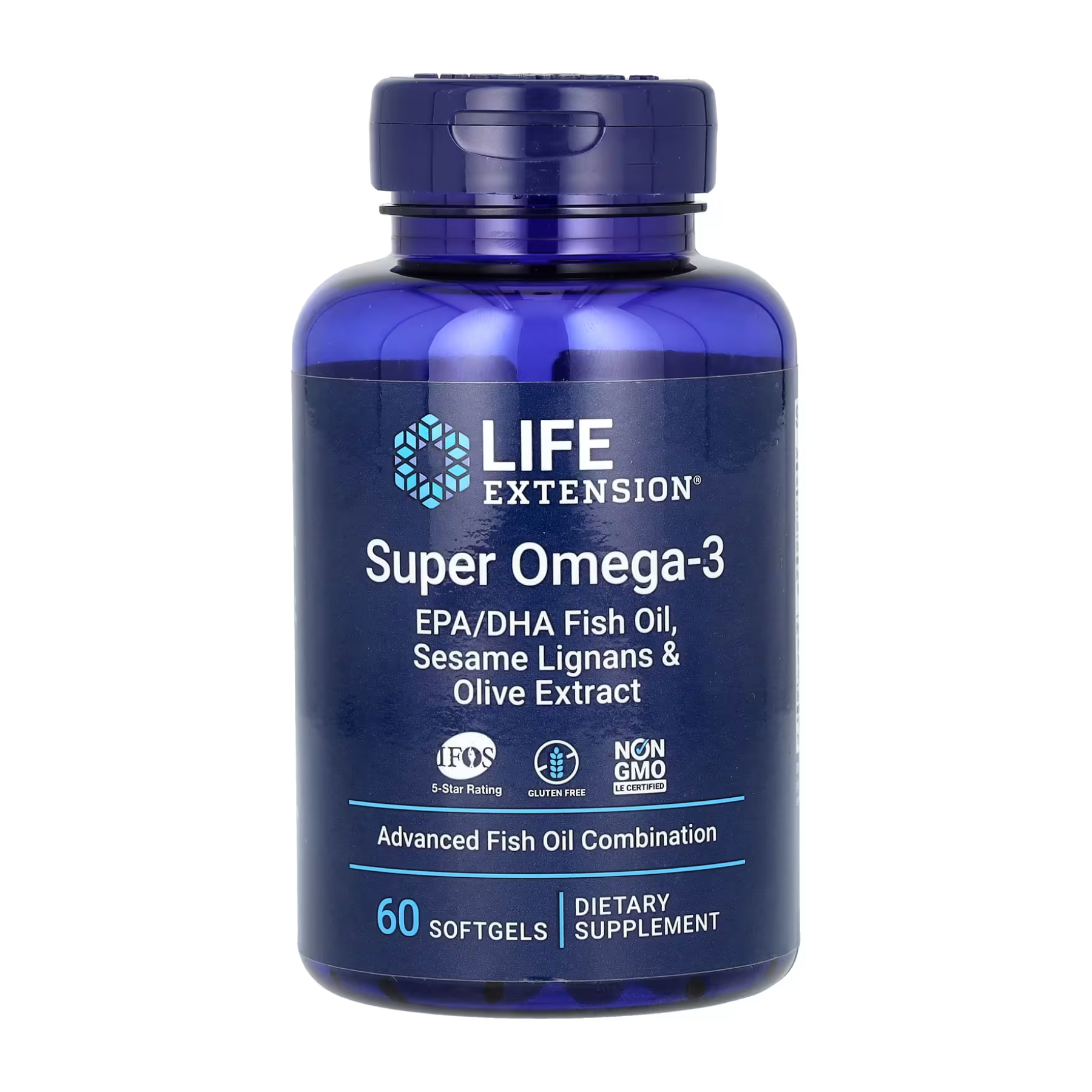 super-omega-3-epa-dha-fish-oil-sesame-lignans-olive-extract60-softgels-le-96305365483453_9ca93ffcb1 Super Omega-3 EPA/DHA Fish Oil Sesame Lignans & Olive Extract - 60 softgels - Зображення 1