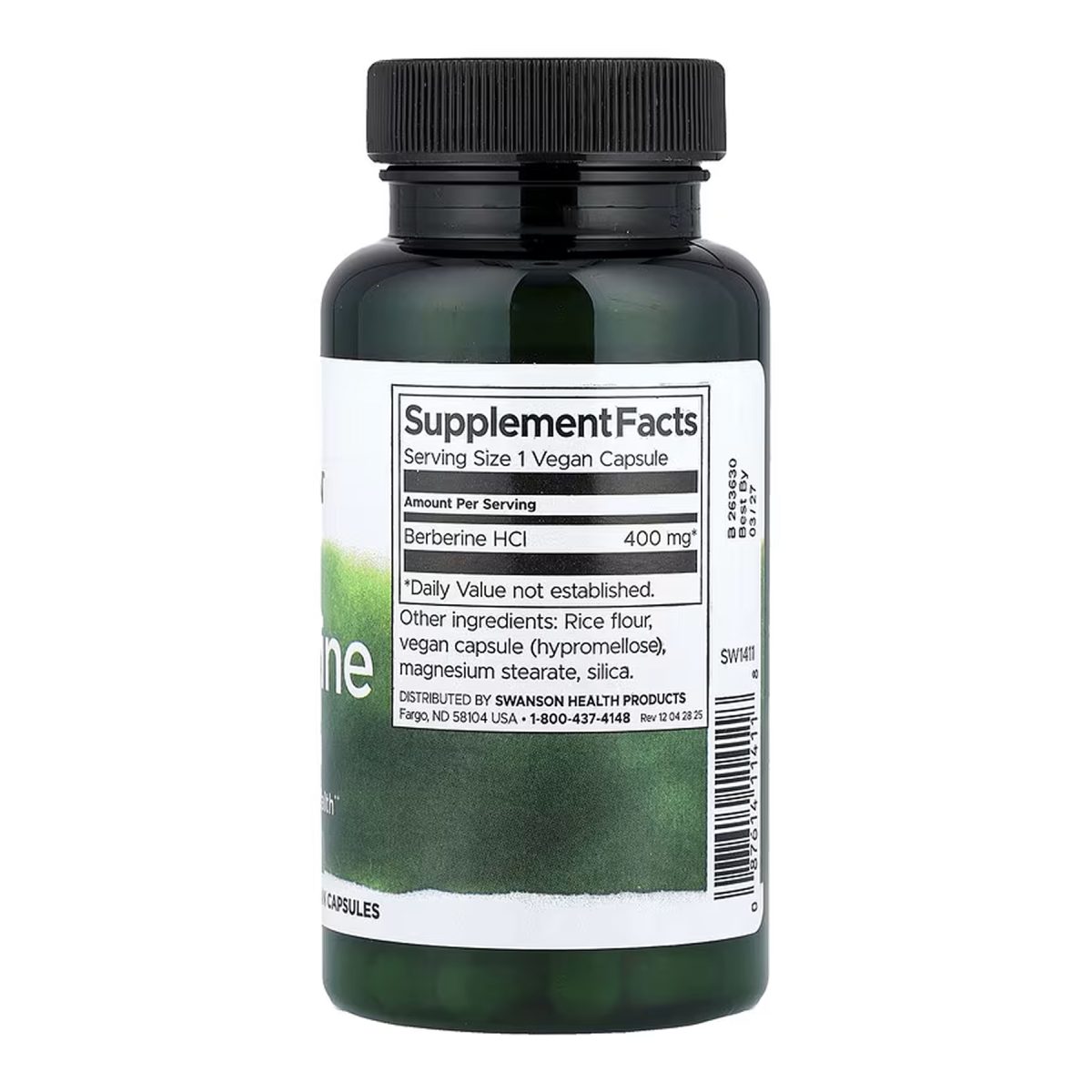 Berberine 400mg - 60 cap - Зображення 2