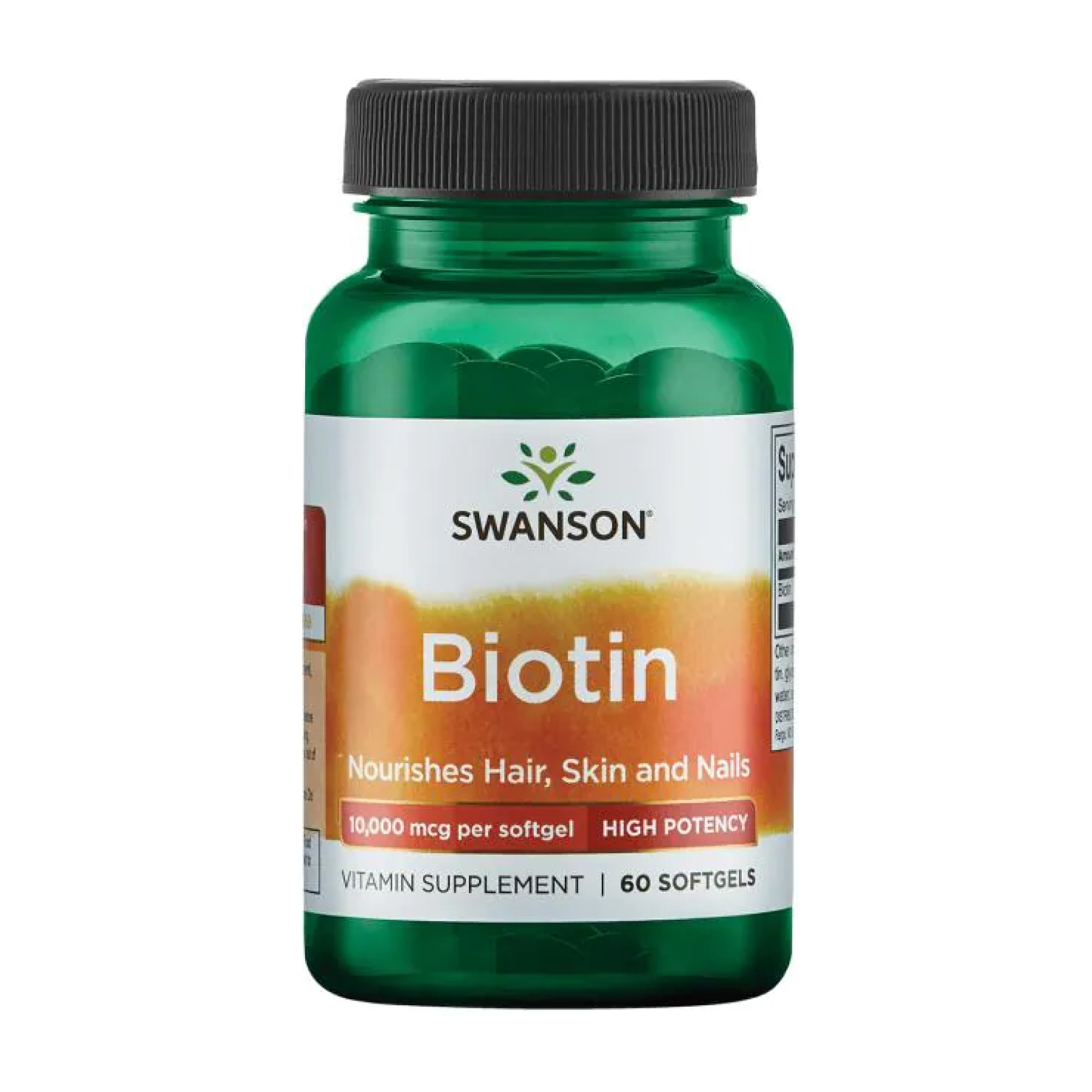 swansonbiotin-high-potency-10000-mcg-60sgels-31015548414716_7da48846ac Biotin High Potency 10,000 mcg - 60sgels - Зображення 1