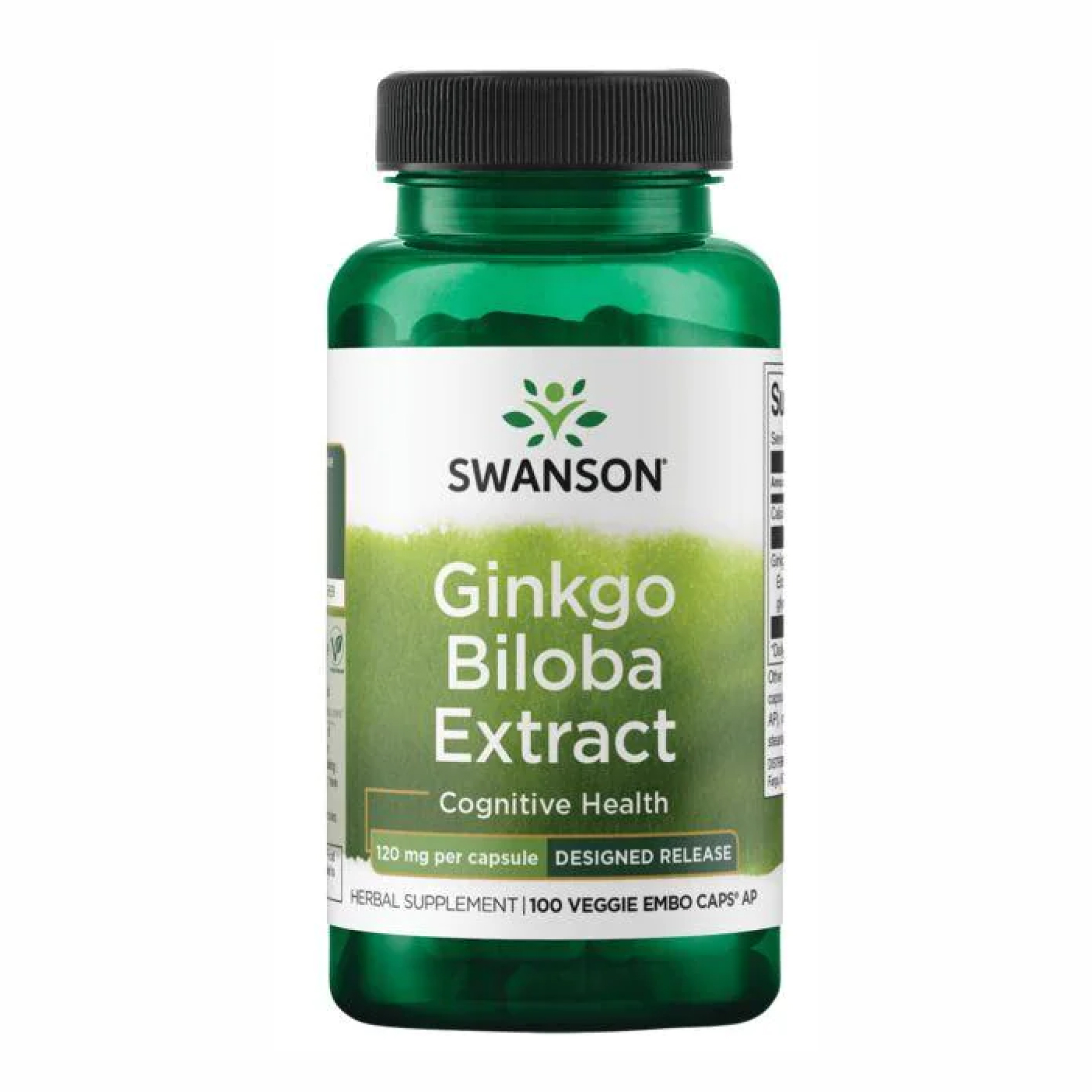 swansonginkgo-biloba-extract-120-mg-100-caps-51095587308707_0622d77357 Ginkgo Biloba Extract 120 mg - 100 veg caps - Зображення 1