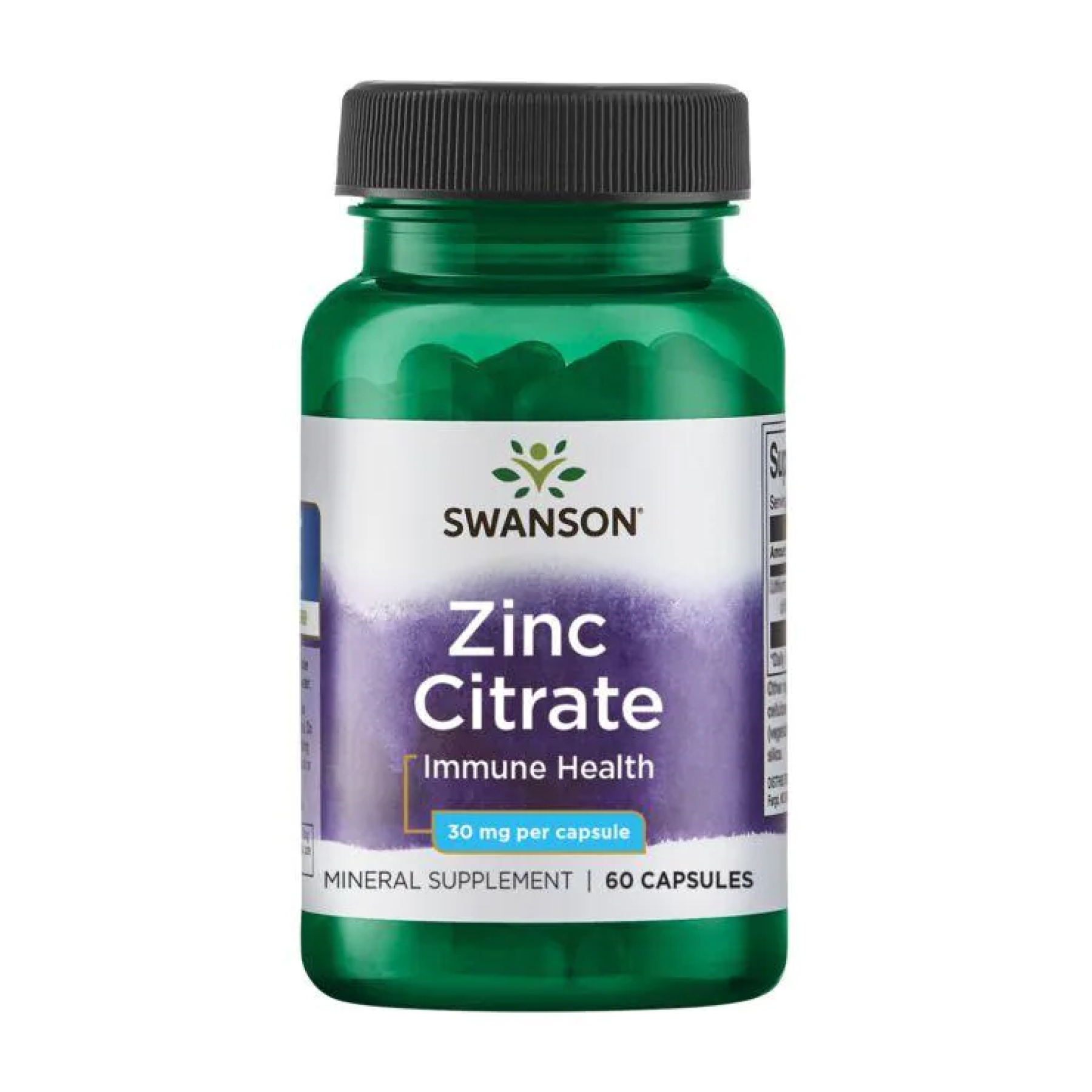 swansonzinc-citrate-30-mg-60caps-13329879777459_1f372f2d6a Zinc Citrate 30 mg - 60caps - Зображення 1