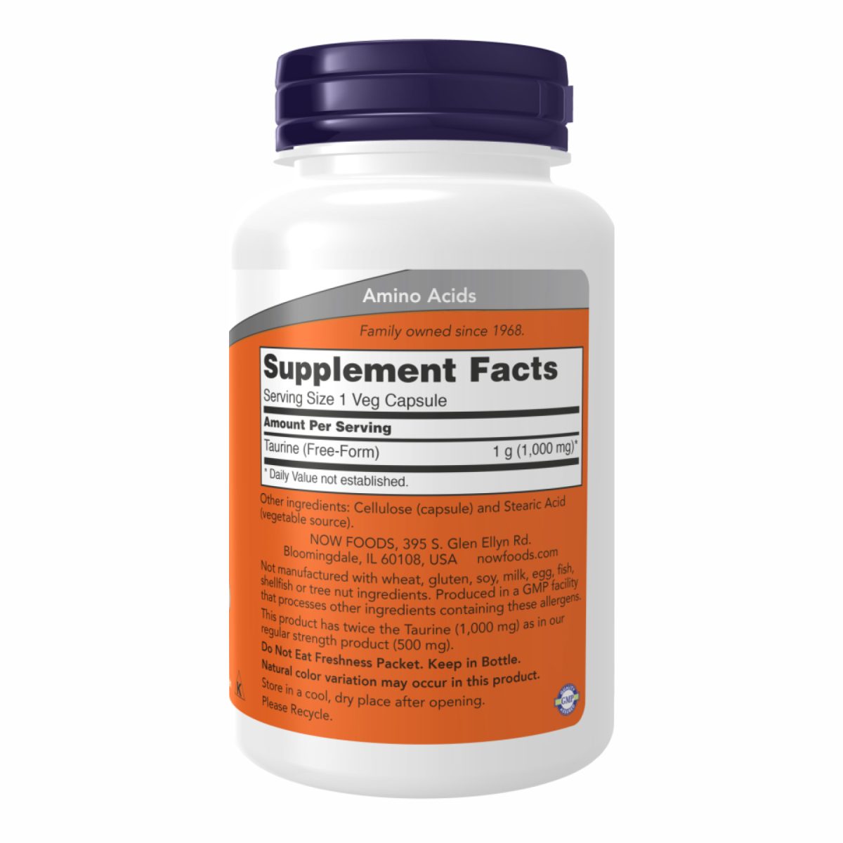 Taurine 1000mg - 250 vcaps - Зображення 2
