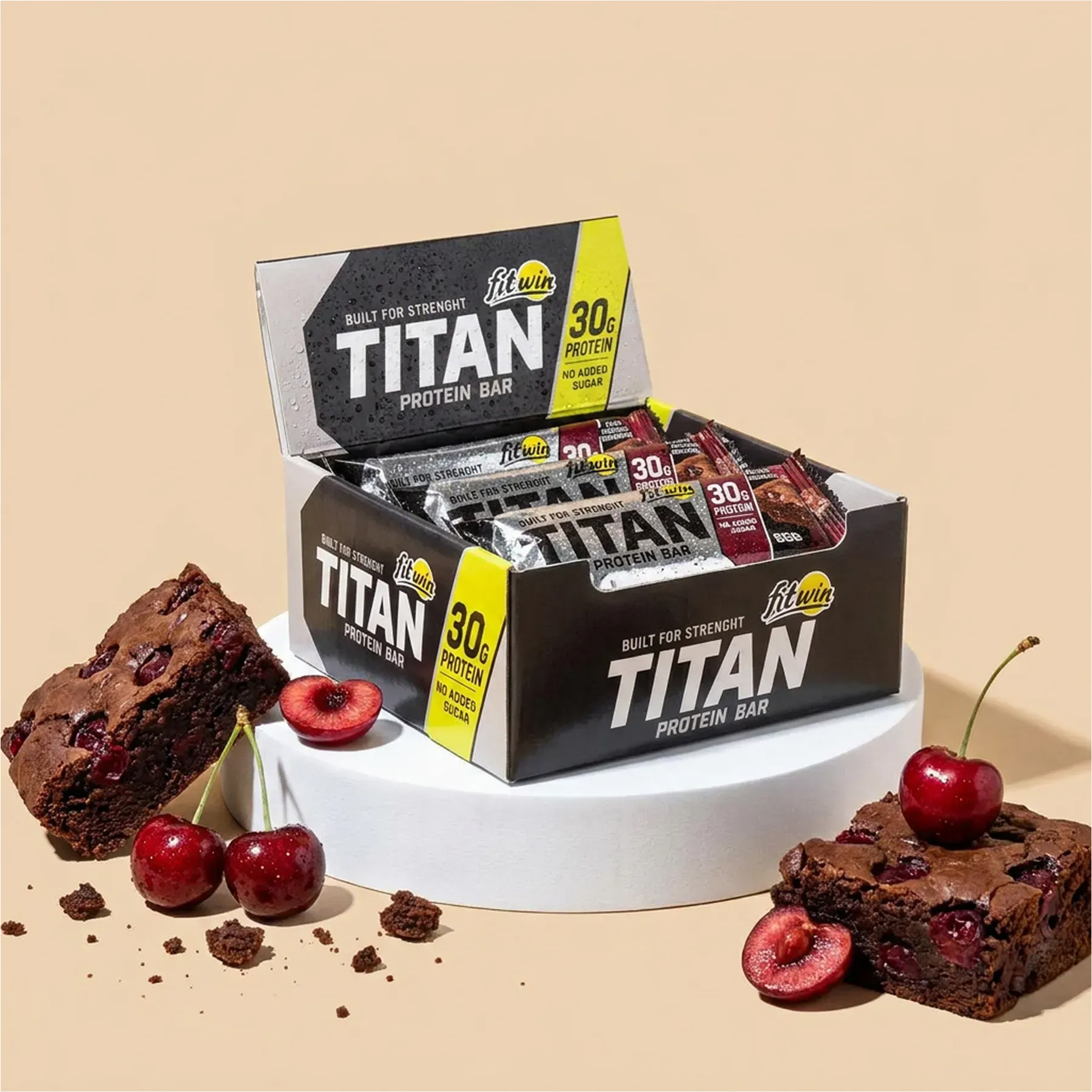 titan-bar-9x85g-cherry-brownie-94191514143654_6359601344 TITAN BAR - 9x85g Cherry Brownie - Зображення 1