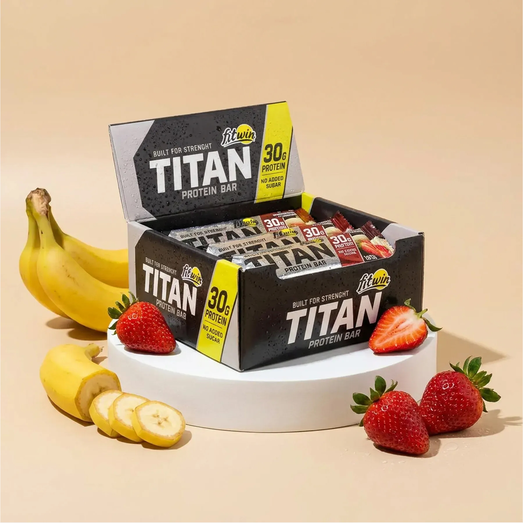 titan-bar-9x85g-strawberry-banana-36186259201625_e2971b621c TITAN BAR - 9x85g Strawberry Banana - Зображення 1
