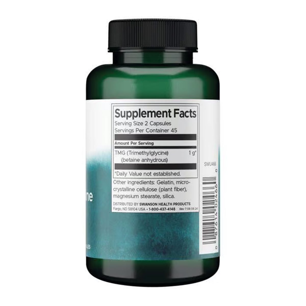 TMG Trimethylglycine 500mg - 90 caps - Зображення 2
