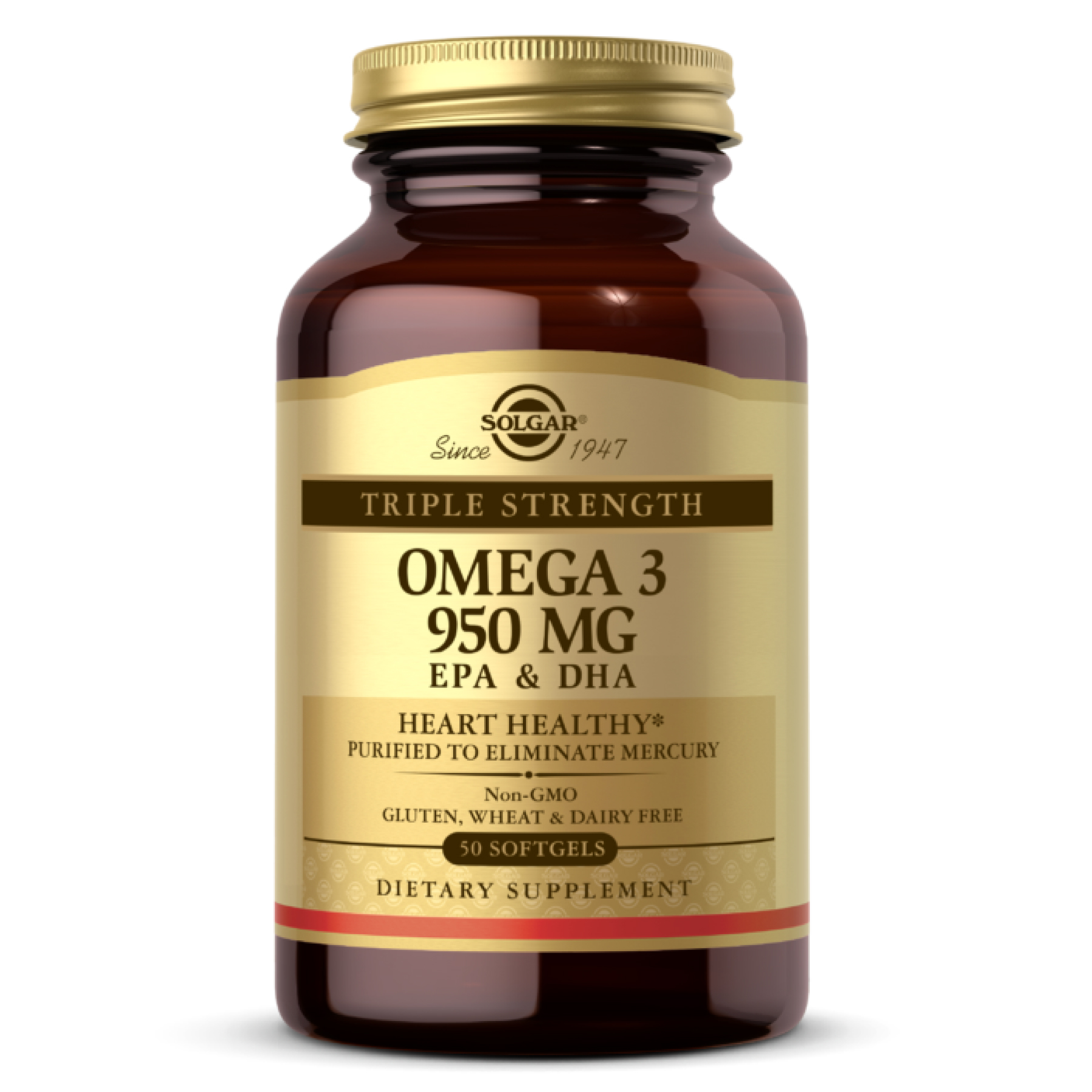 triple-strength-omega-3-950-mg-50-softgels-82605159346285_b20356f300 Triple Strength Omega-3 950 mg - 50 softgels - Зображення 1