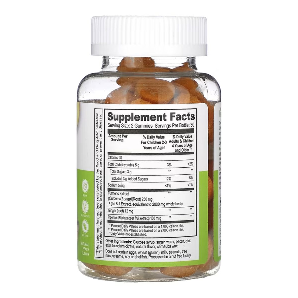 Turmeric Curcumin with Ginger & Black Pepper Extract Kids - 60 gummies - Зображення 2