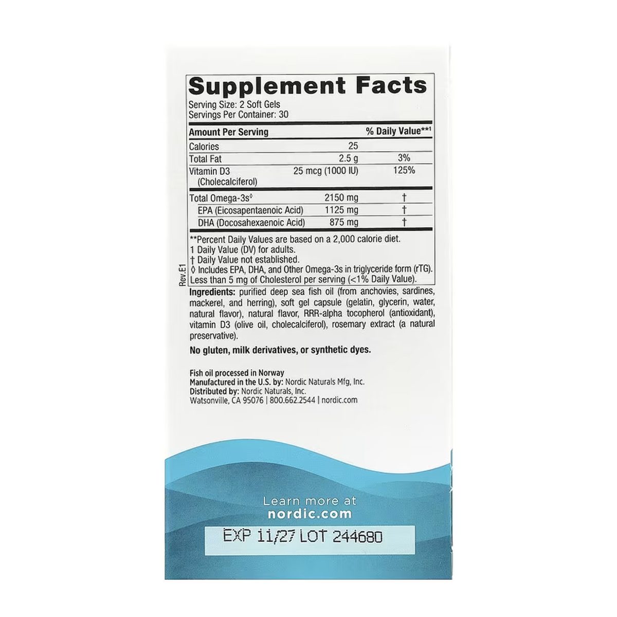 Ultimate Omega 2X D3 - 60 softgels - Зображення 2