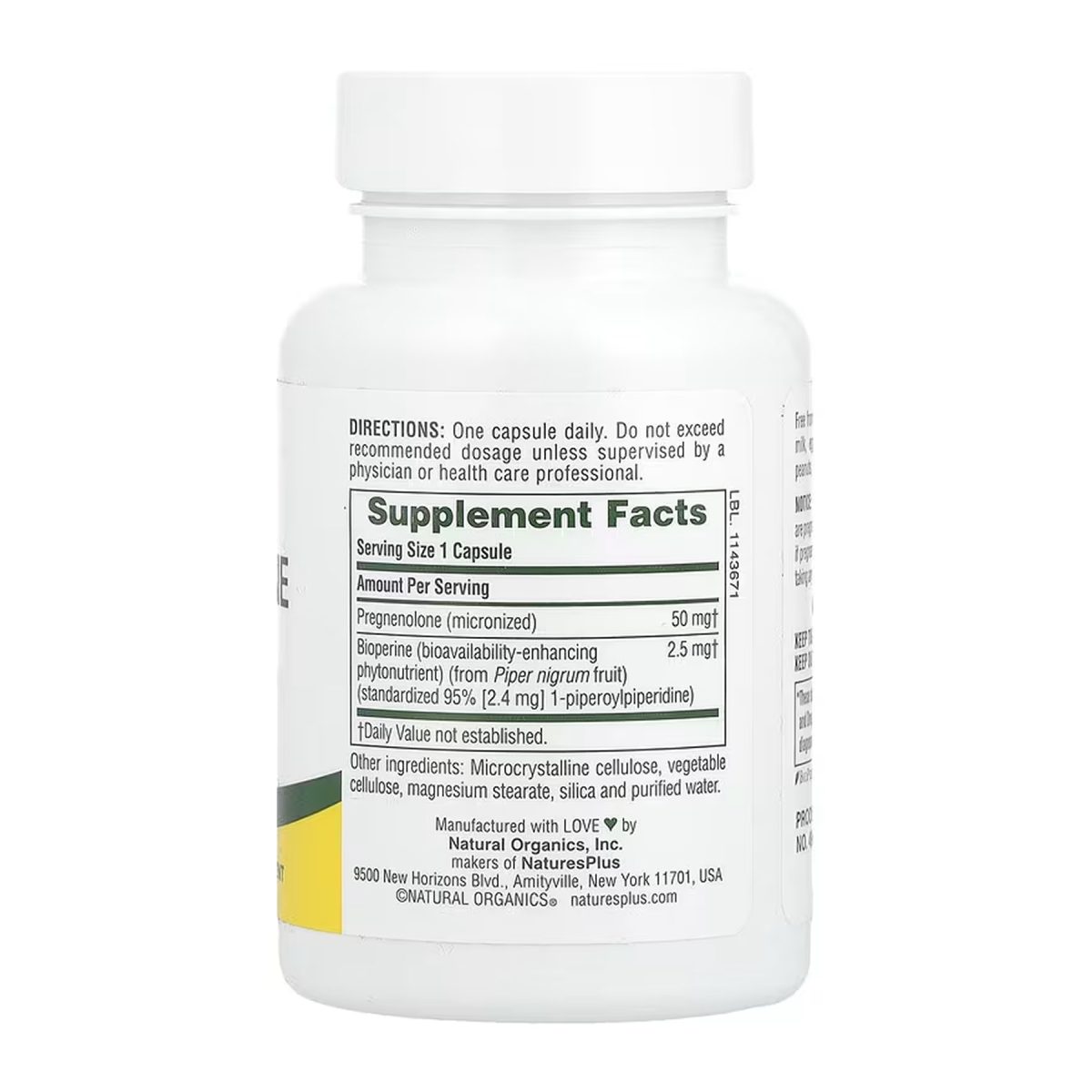 Ultra Pregnenolone with Bioperine - 60 caps - Зображення 2