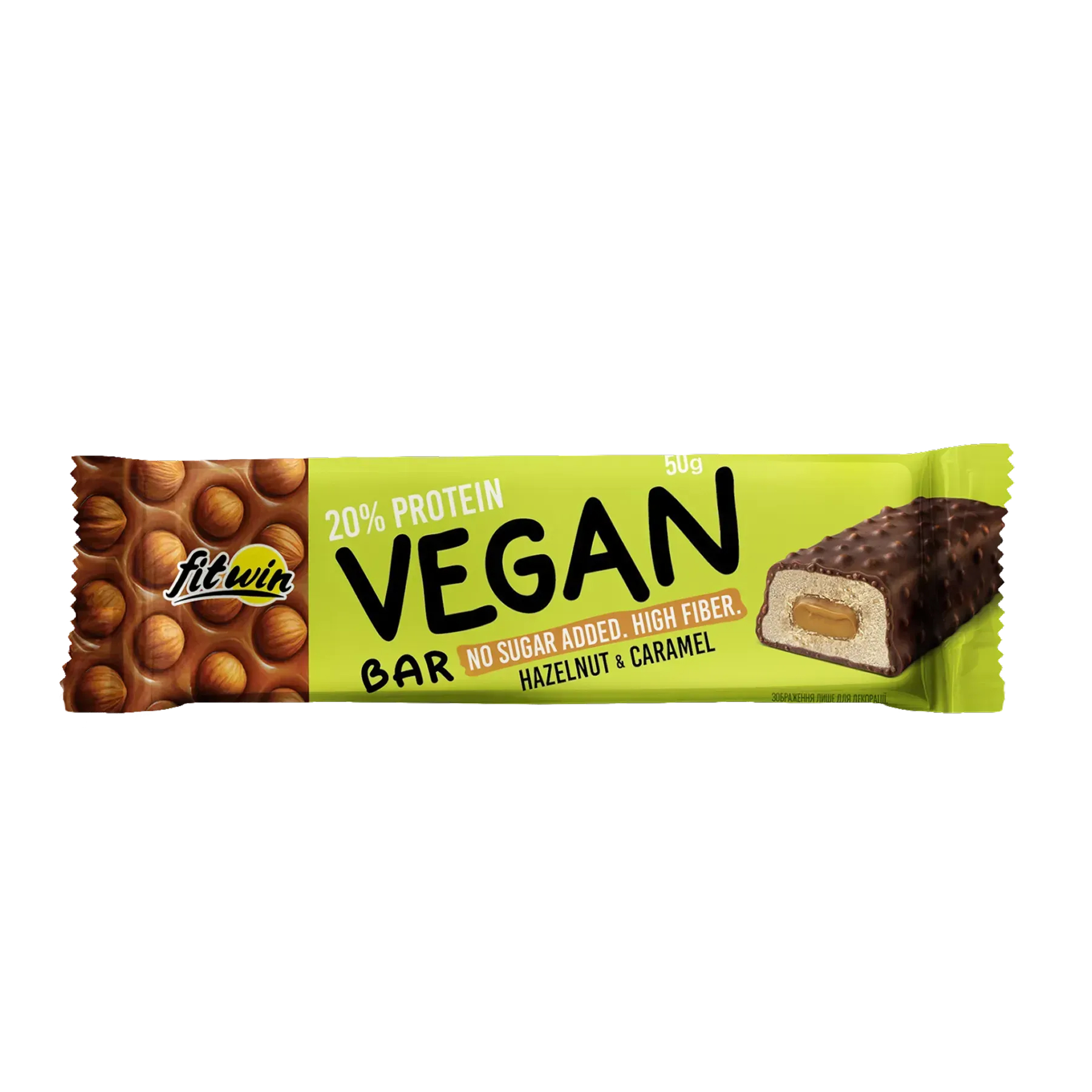 vegan-bar-12x50g-hazelnut-caramel-91673028407694_af439206d4 Vegan Bar - 12x50g Hazelnut & Caramel - Зображення 1