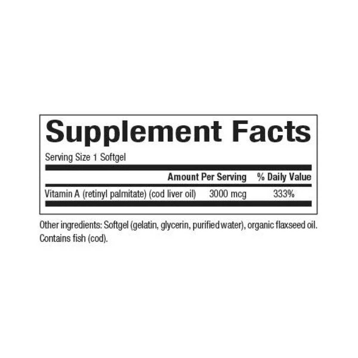 Vitamin A 3000mcg 10000IU - 180 softgels - Зображення 2