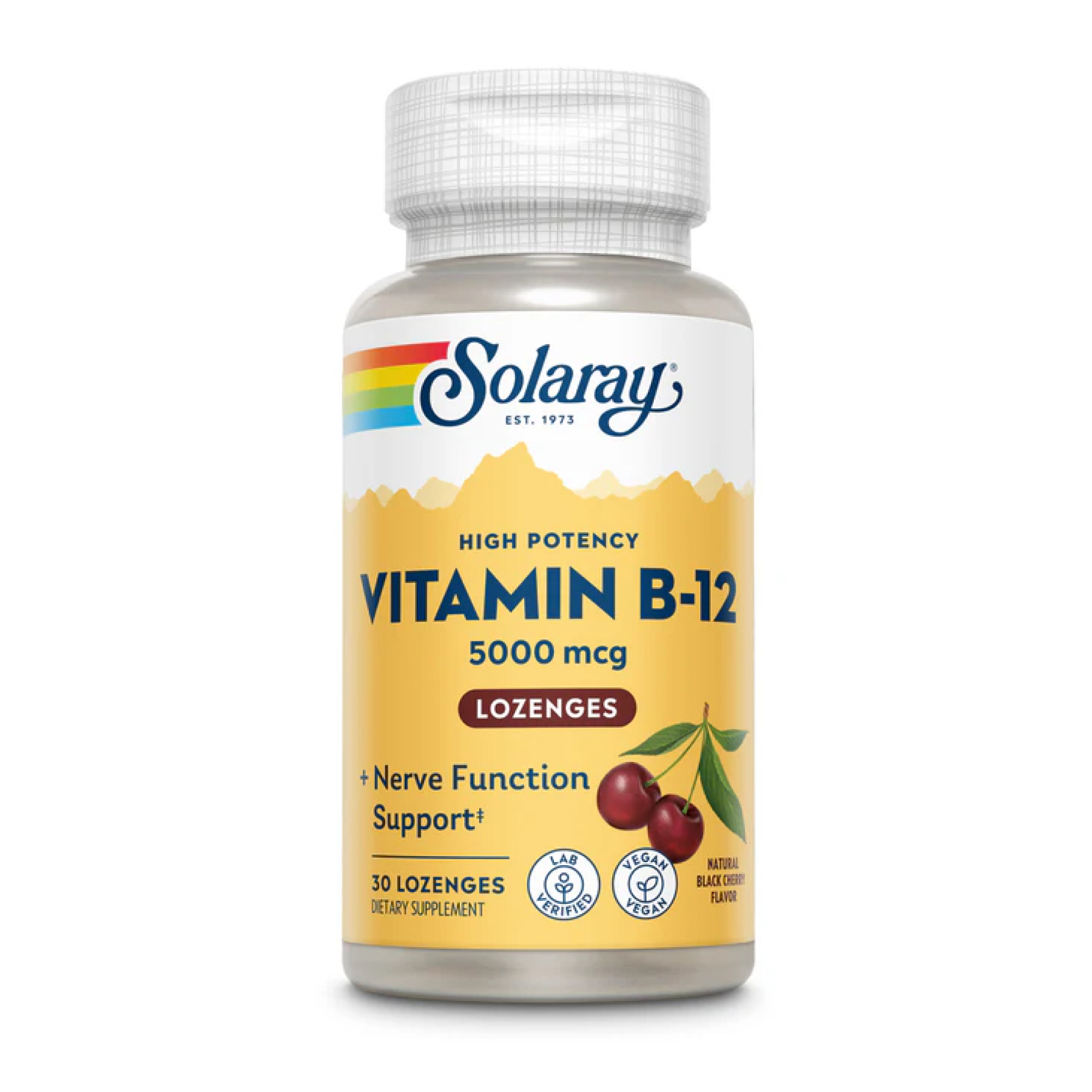 vitamin-b-12-5000mcg-30-lozenges-natural-cherry-35776864094430_3f52f5e2b9 Vitamin B-12 5000mcg - 30 lozenges Natural Cherry - Зображення 1