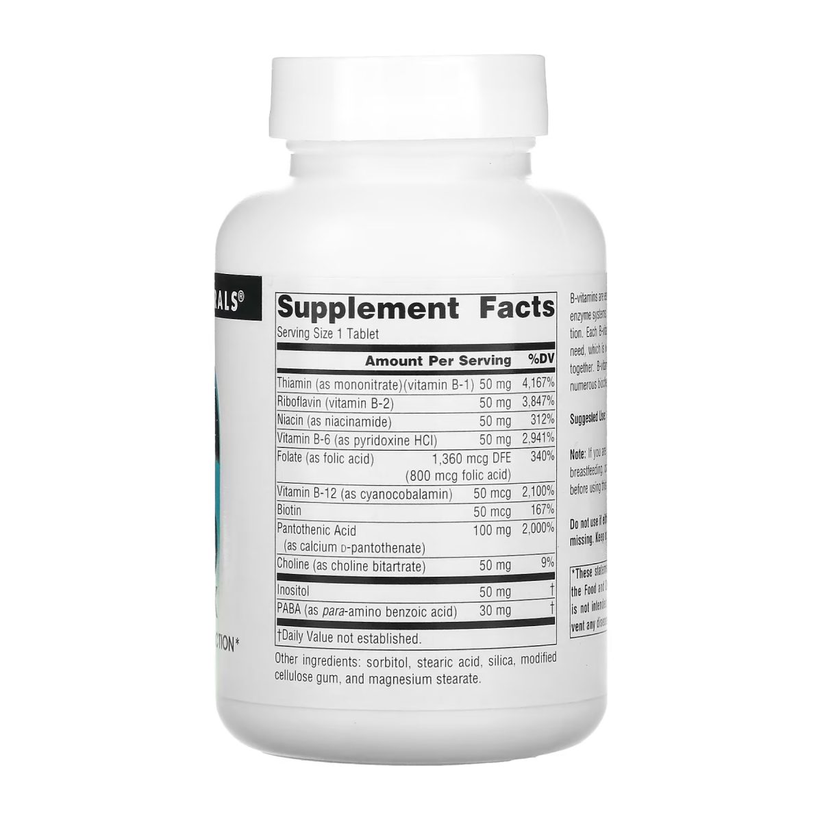 Vitamin B-50 Complex 50mg - 100 tabs - Зображення 2