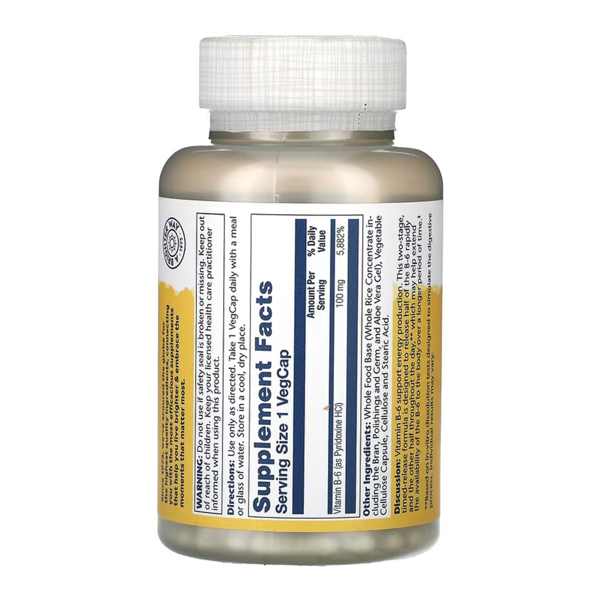 Vitamin B-6 100mg - 120 vcaps - Зображення 2