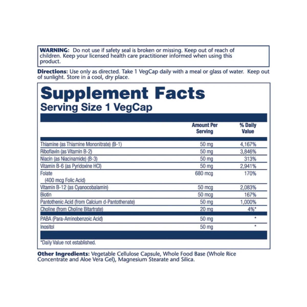 Vitamin B-Complex 50 50mg - 100 vcaps - Зображення 2