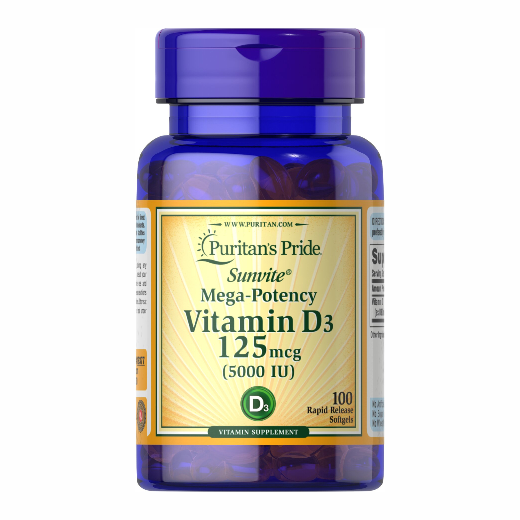 vitamin-d-3-125mcg-5000-iu-sunvite-mega-potency-100-tabs-poshkodzhena-banka-96581149833862_f8ed68eb1d Vitamin D-3 125mcg (5000 IU) Sunvite Mega Potency - 100 tabs (Пошкоджена банка) - Зображення 1