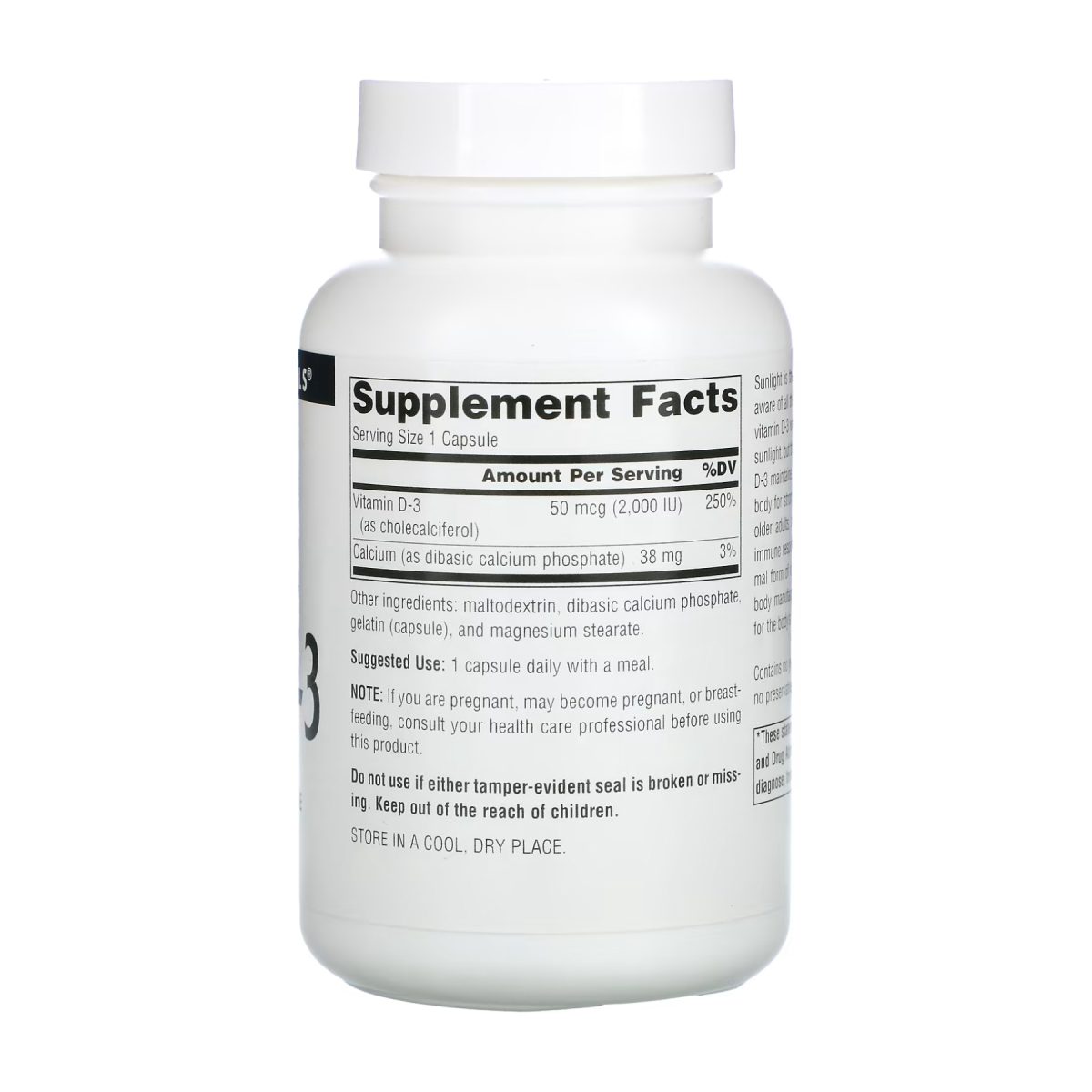 Vitamin D-3 2000 IU - 200 caps - Зображення 2