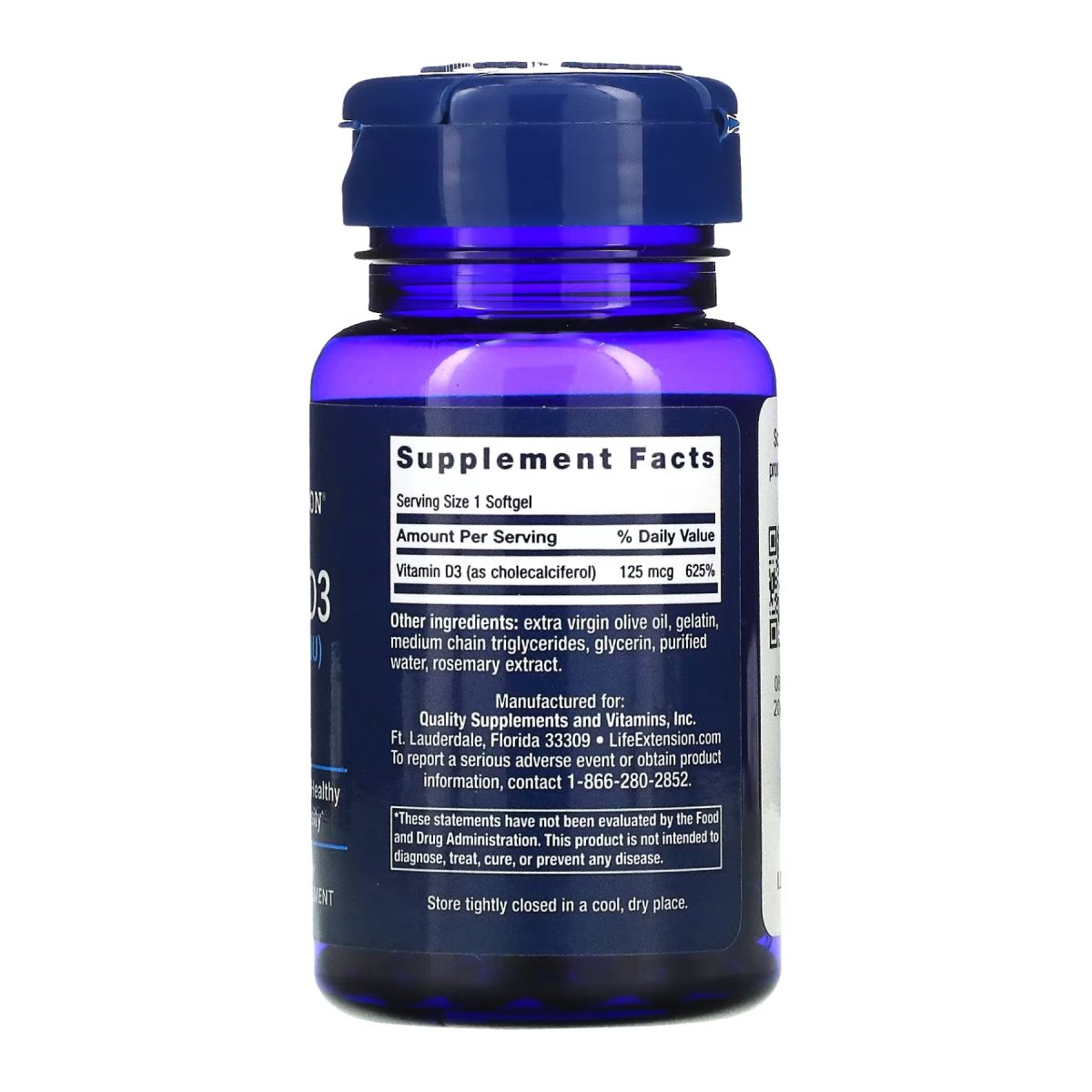 Vitamin D3 125 mcg (5000 IU) - 60 softgels - Зображення 2