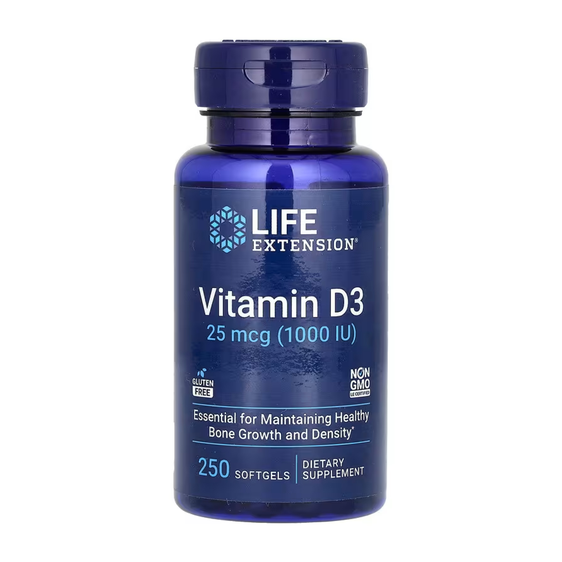 vitamin-d3-25-mcg-1000-iu-250-softgels-21598272133903_5feb5b8bad Vitamin D3 25 mcg (1000 IU) - 250 softgels - Зображення 1