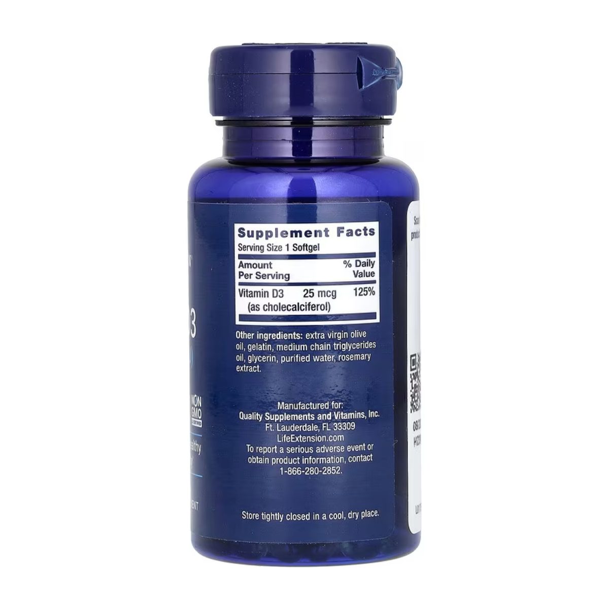 Vitamin D3 25 mcg (1000 IU) - 250 softgels - Зображення 2