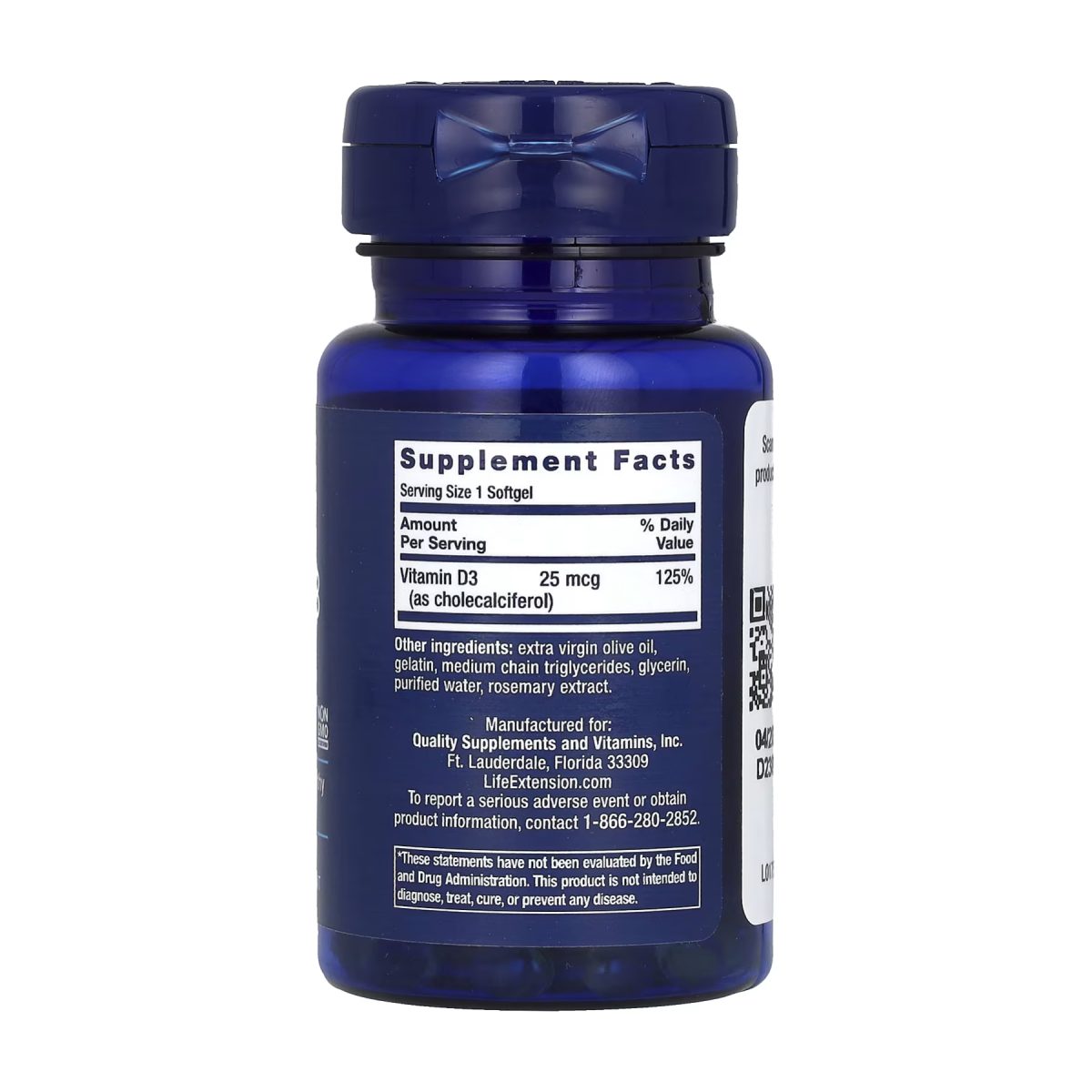 Vitamin D3 25 mcg (1000 IU) - 90 softgels - Зображення 2