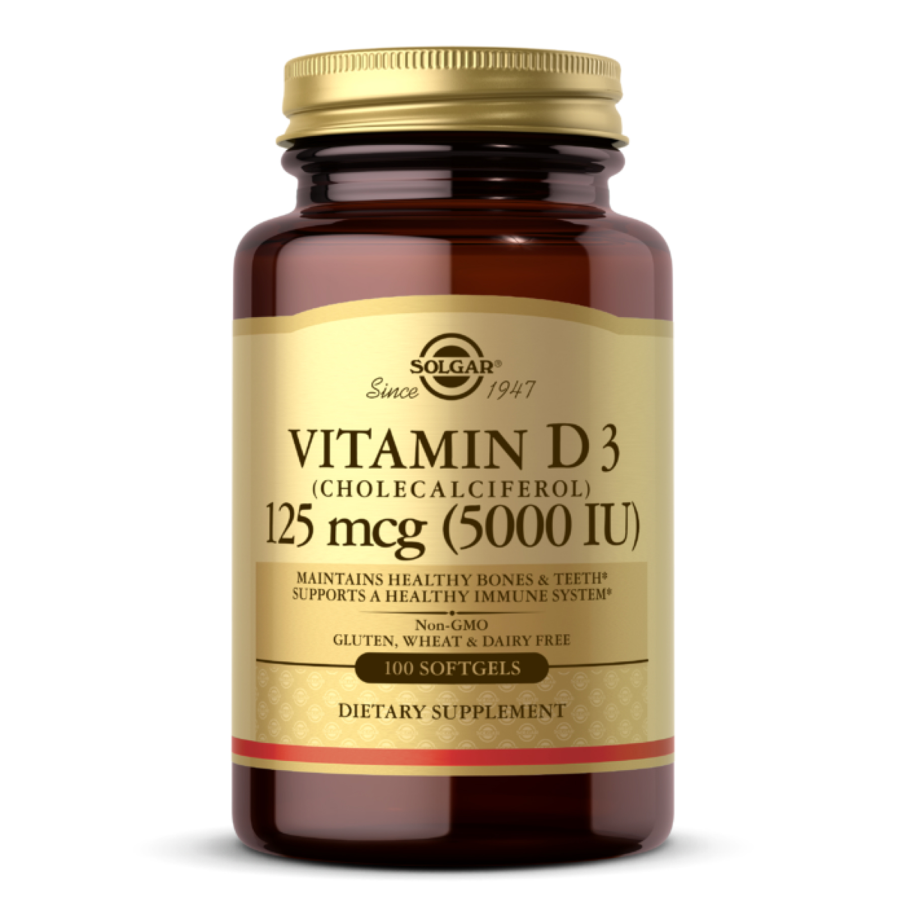 vitamin-d3-cholecalciferol-125-mcg-5000-iu-100-softgels-36791191325934_6456af5e18 Vitamin D3 Cholecalciferol 125 mcg 5000 IU - 100 softgels - Зображення 1