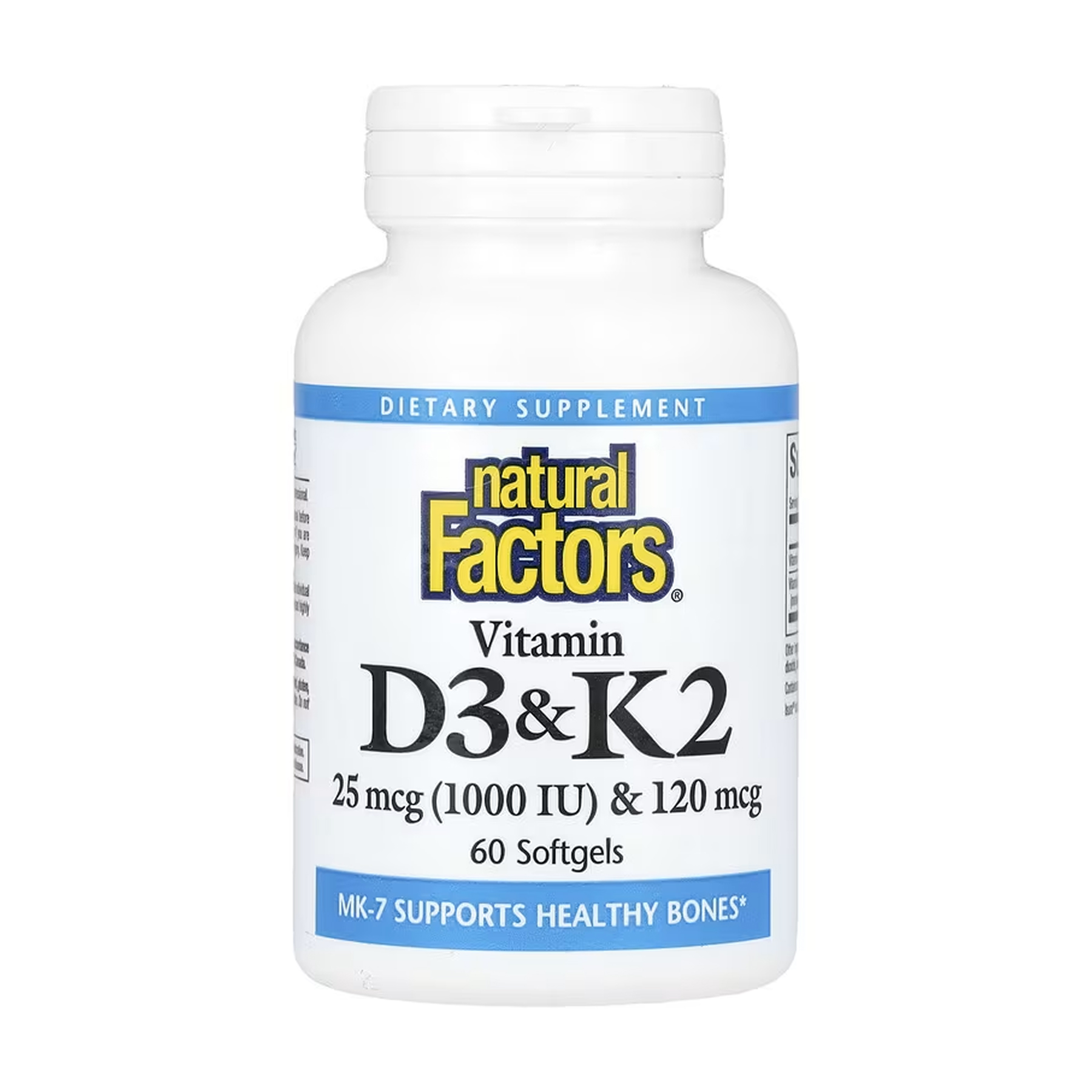 vitamin-d3-k2-25-mcg-1000-iu-120-mcg-60-softgels-91794032492619_8cf2983a21 Vitamin D3 & K2 25 mcg (1000 IU) & 120 mcg - 60 softgels - Зображення 1