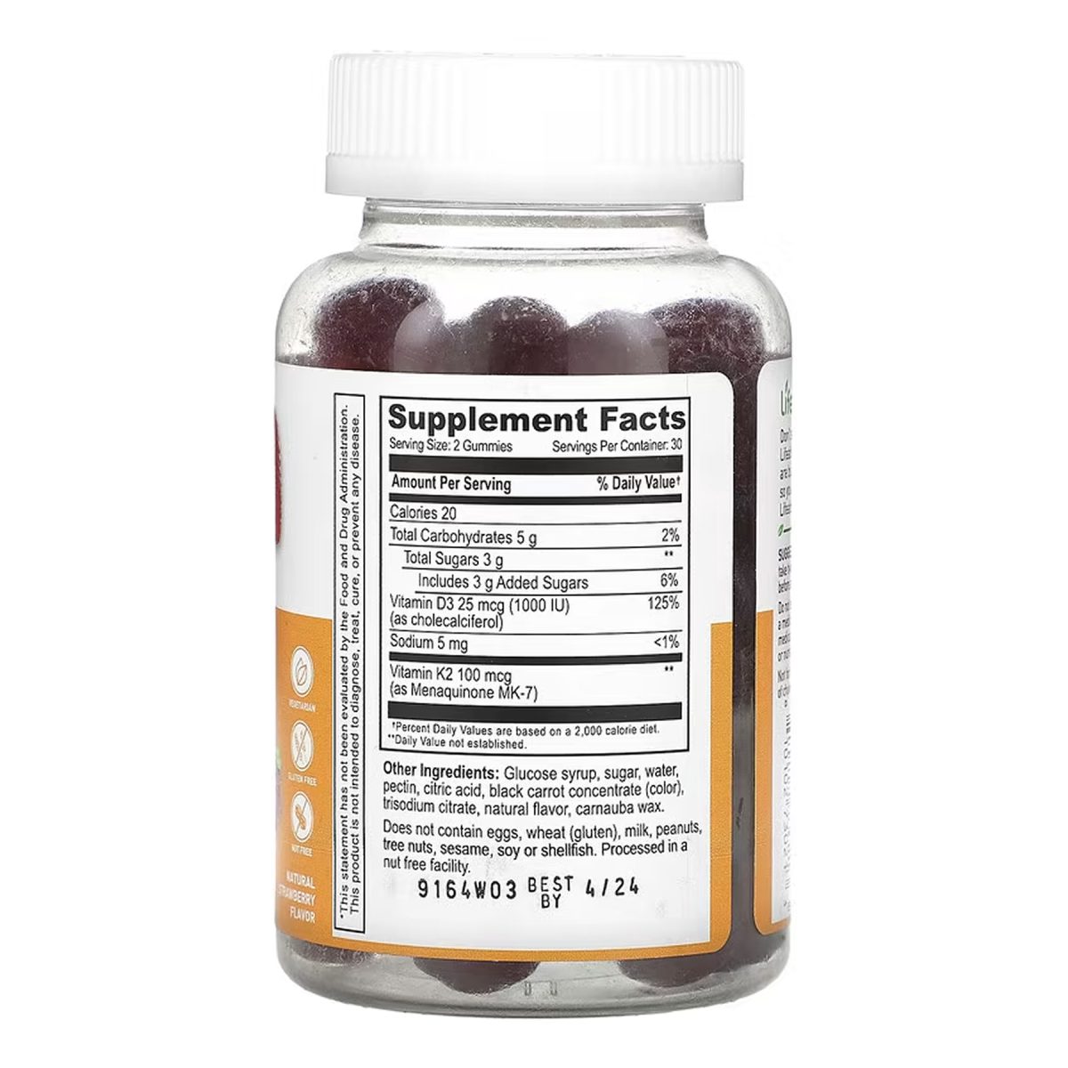 Vitamin D3 + K2 Adult - 60 gummies - Зображення 2