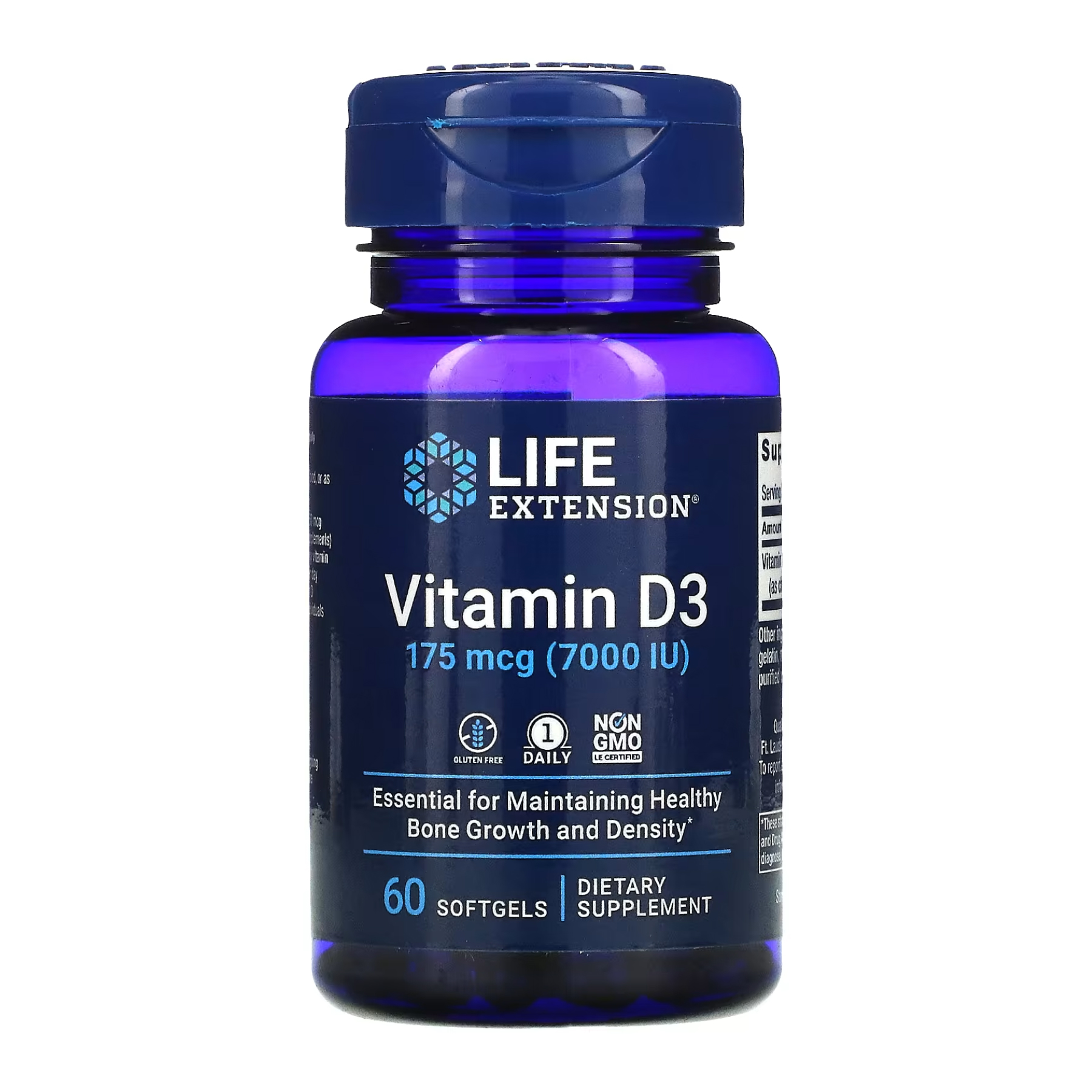 vitamin-d3175-mcg-7000-iu-60-softgels-le-26150719537419_d63cf46b0b Vitamin D3 175 mcg (7000 IU) - 60 softgels - Зображення 1