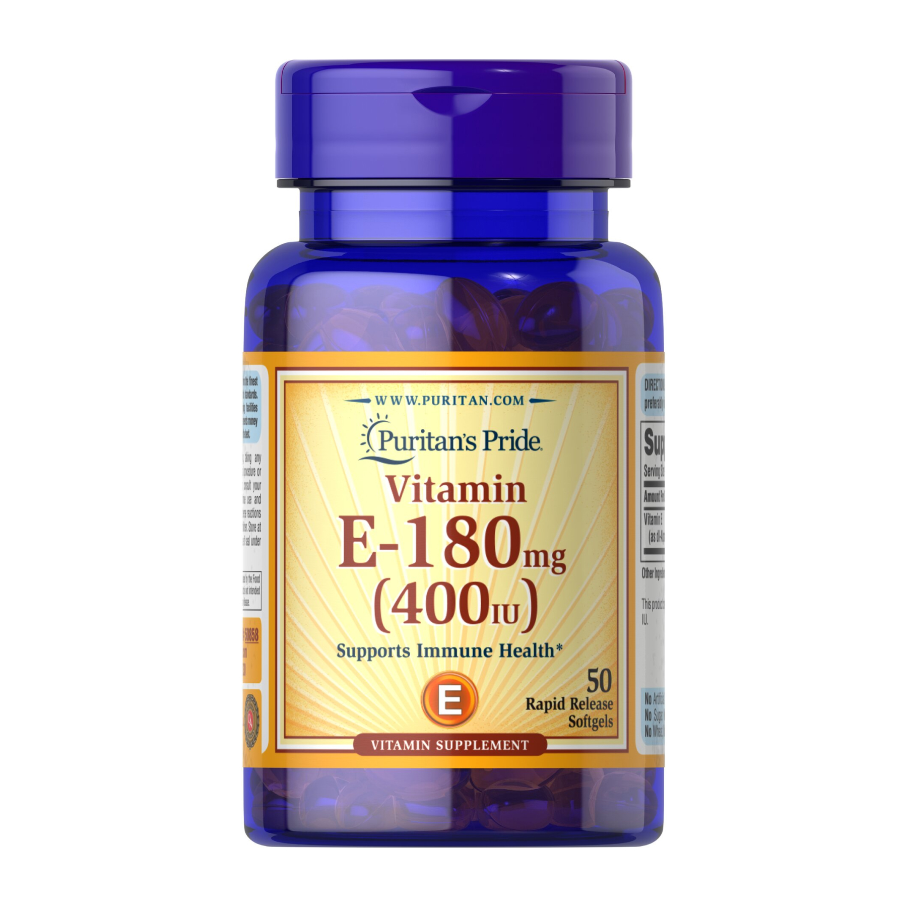 vitamin-e-400-iu-50-softgels-66668027608719_131d1e9d6a Vitamin E-400 IU - 50 softgels - Зображення 1