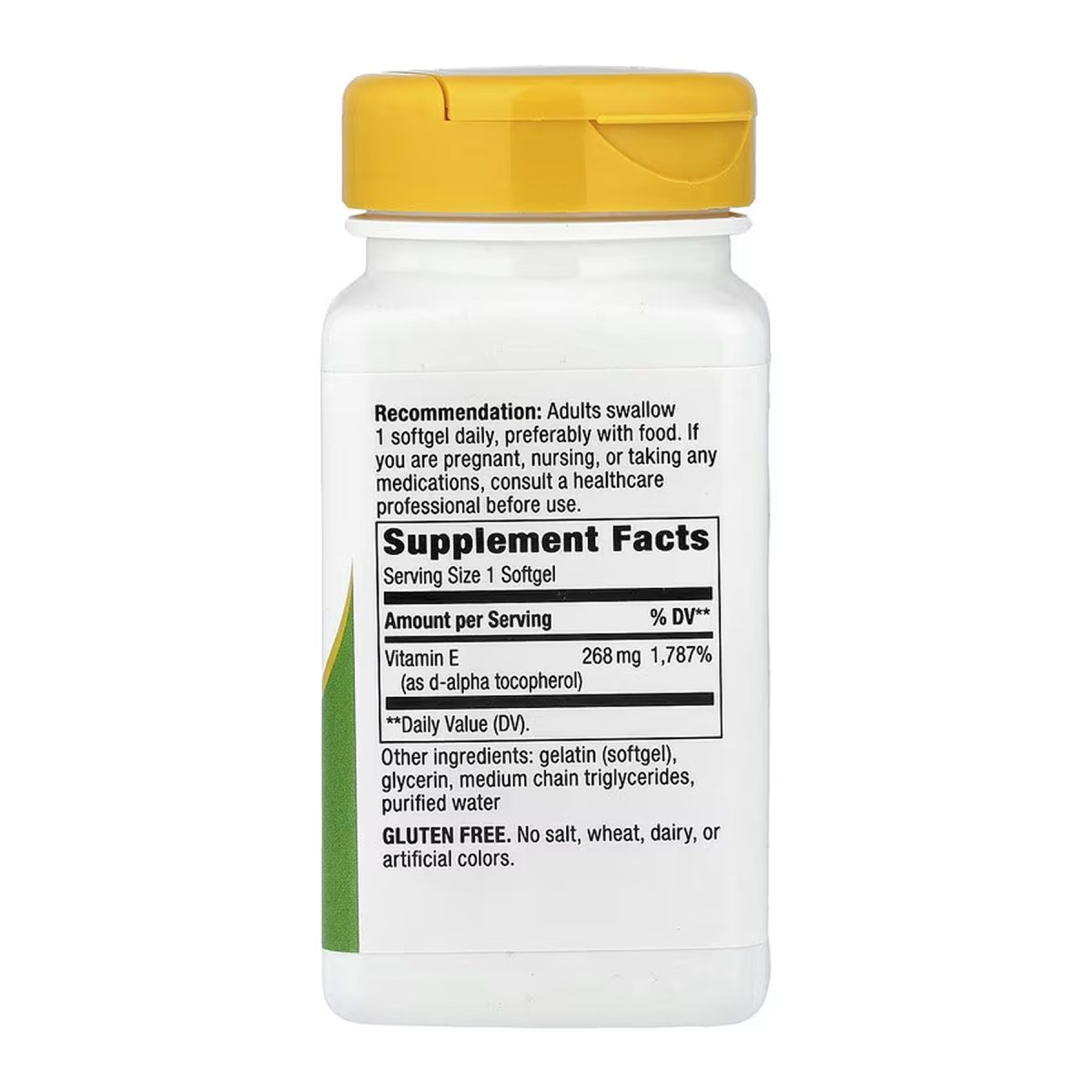 Vitamin E D-Alpha Tocopherol - 100 Softgels - Зображення 2