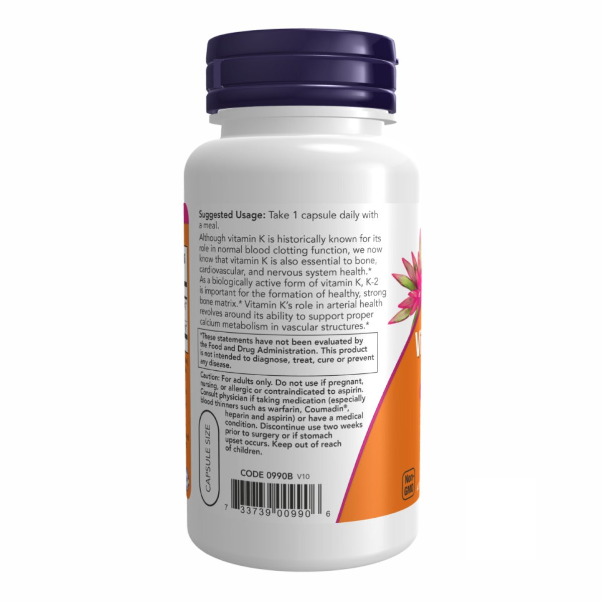 Vitamin K-2 100mcg - 100 vcaps - Зображення 3