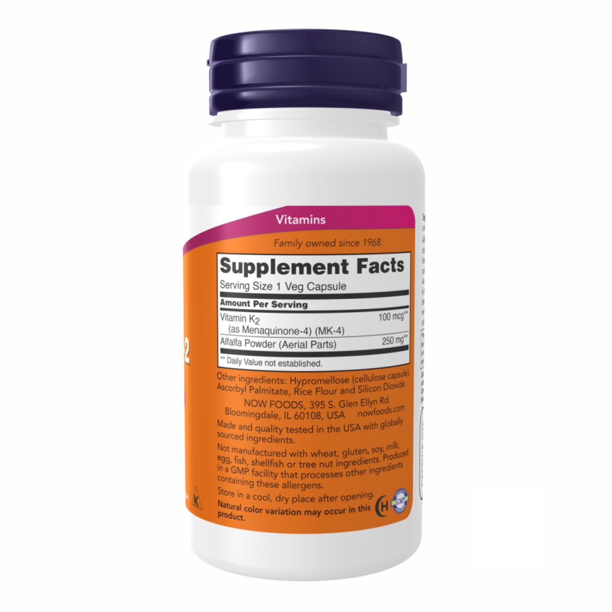 Vitamin K-2 100mcg - 100 vcaps - Зображення 2